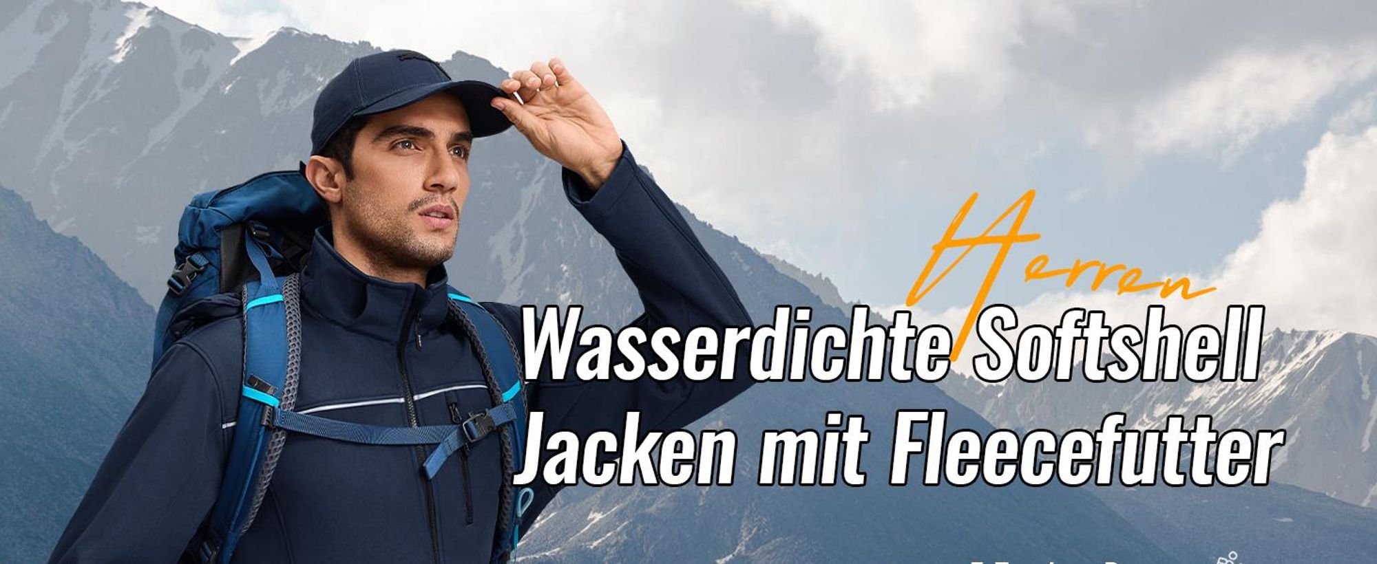 BUBW – Herren Softshell Jacke mit abnehmbarer Kapuze – wasserdicht & winddicht – elastisch & warm – mit Kationengewebe – für Outdoor Aktivitäten