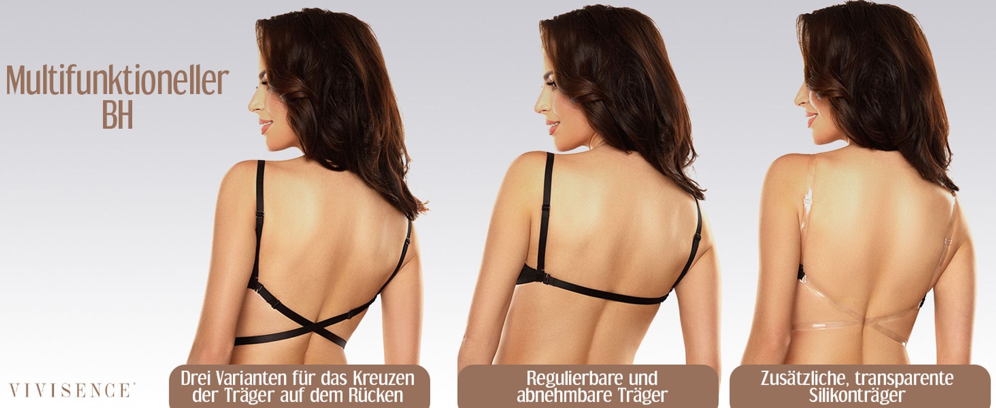 Vivisence Damen Super Push Up BH 75D - Maximizer BH mit Mikrofaserstoff und Doppelter Füllung Ultra push up bh mit bügel Rückenverschluß - Beige