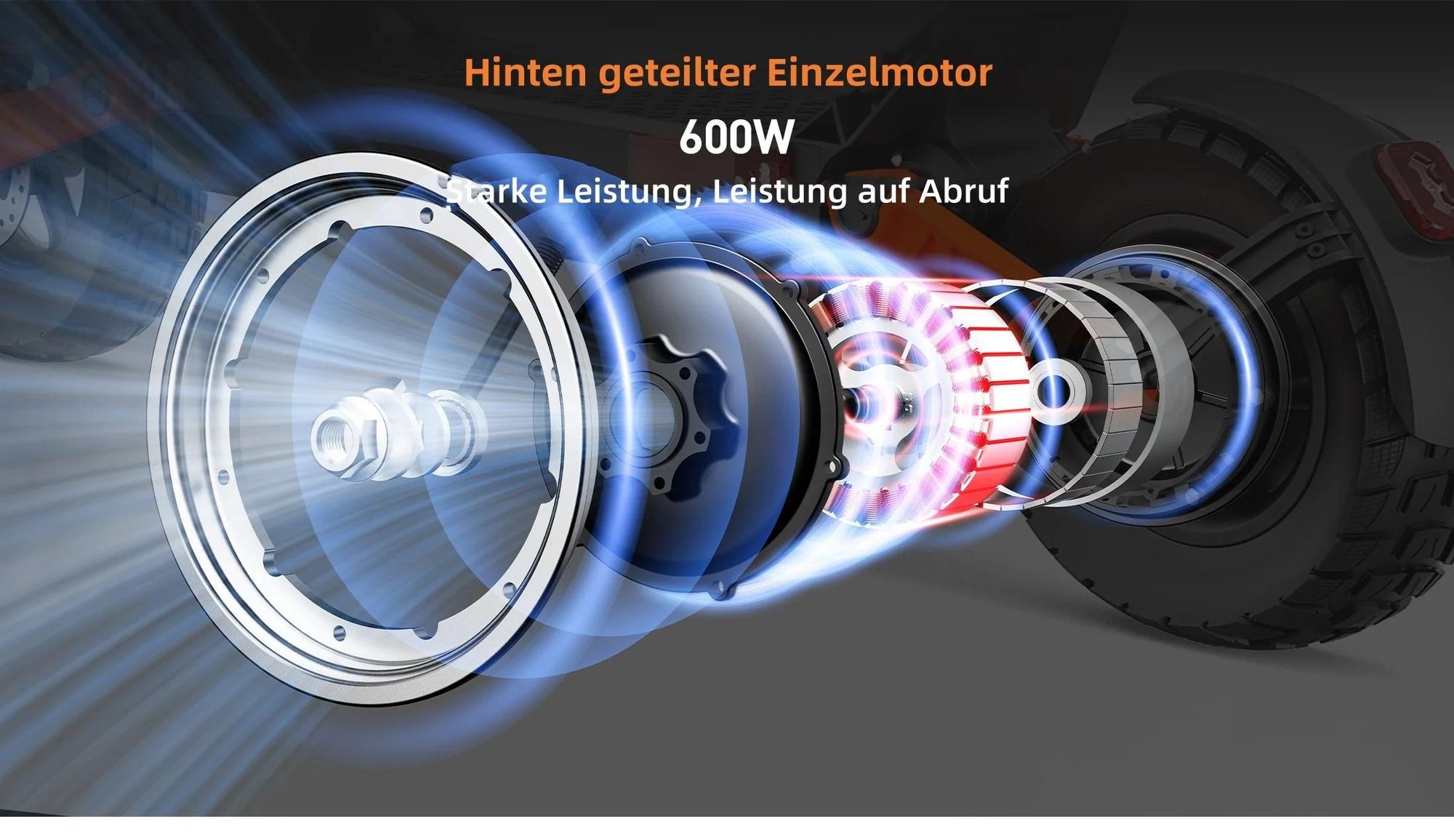JOYOR S5-Z Faltbar Elektroroller - 600W Motor 48V13AH Akku 10 Zoll Reifen Scheibenbremsen Kurvenlicht - Schwarz