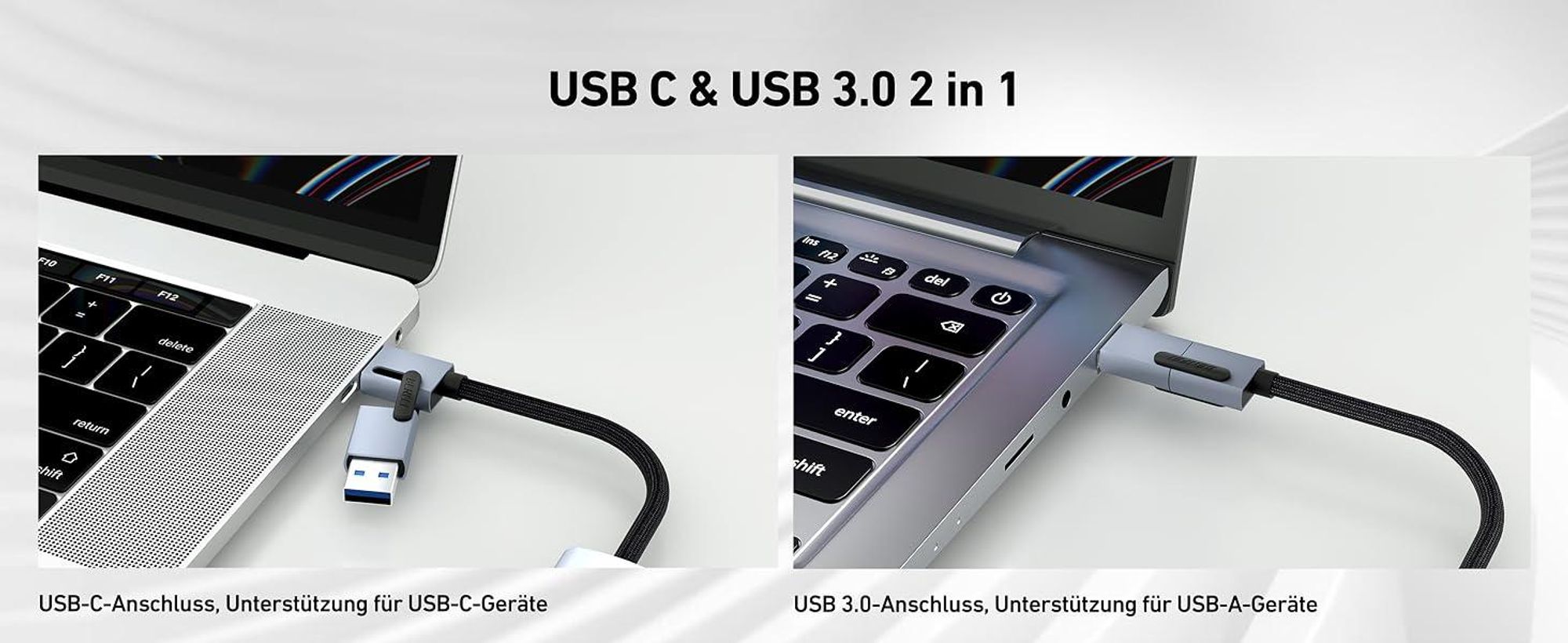 BENFEI Hubs 2in1 USB C USB 3.0 auf Ethernet Adapter mit 3 Port Hub