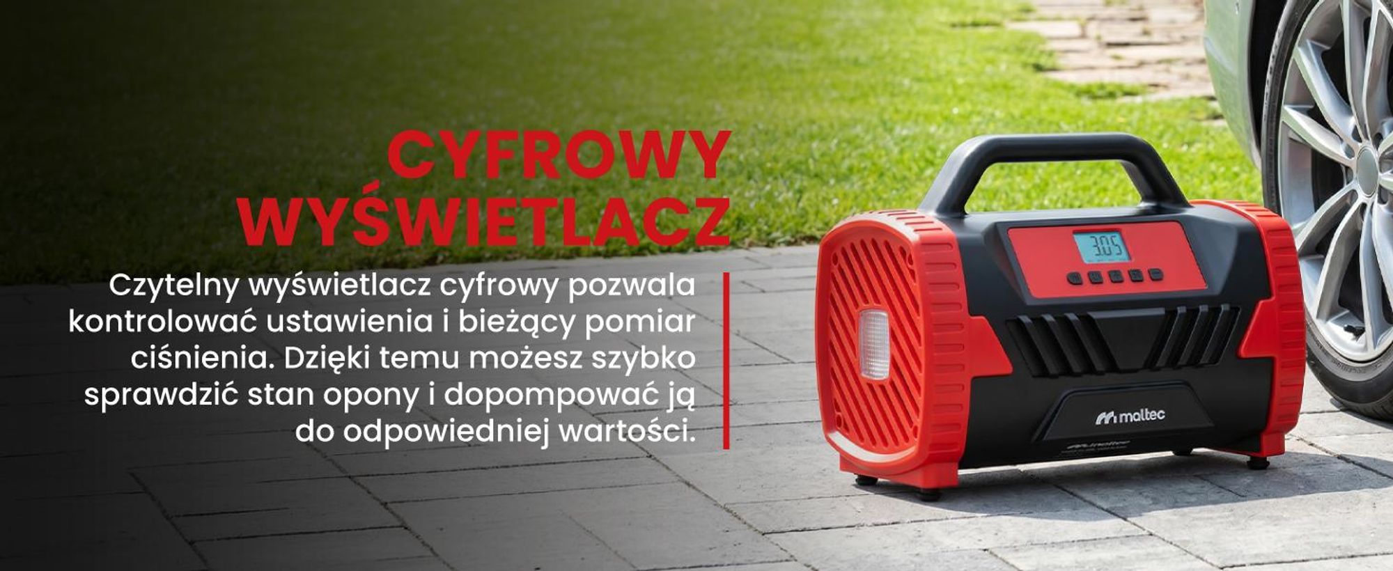 Cyfrowy kompresor samochodowy o mocy 150 PSI 12N/23V mocny do opon samochodowych, rowerowych, piłek