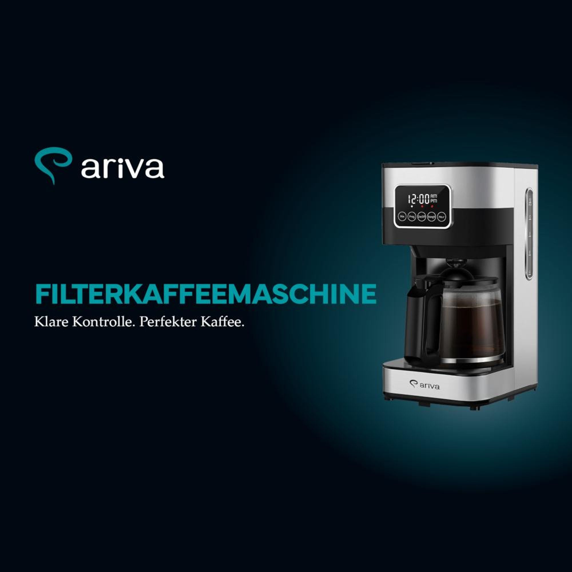 ARIVA Filterkaffeemaschine in einer modernen Küche.