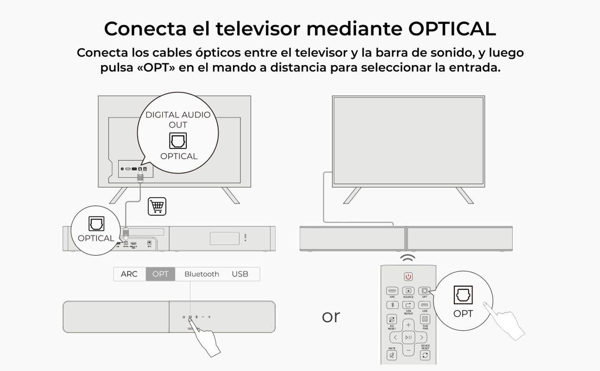 Barra de sonido ULTIMEA de 2.1 canales con subwoofer inalámbrico, 240 W de potencia máxima, tecnología VoiceMX y BassMX, control mediante aplicación, HDMI, Bluetooth® 6.0, modelo Poseidon R3T