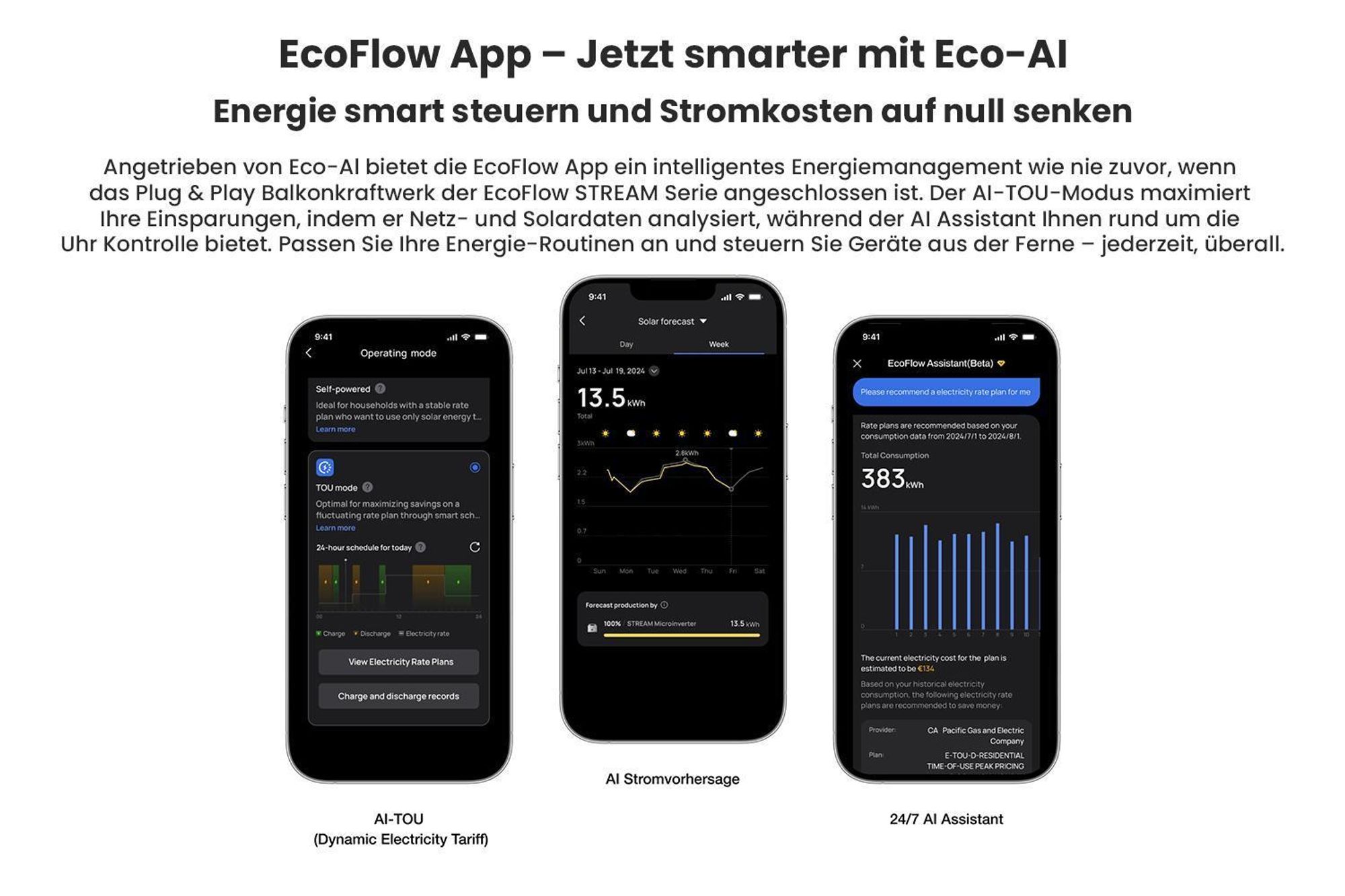 Powerness Balkonkraftwerk mit Speicher 1920Wh EcoFlow Stream AC Pro und 1000W Solarmodule & Smarter Zähler, 800W Mikrowechselrichter (0% MwSt)