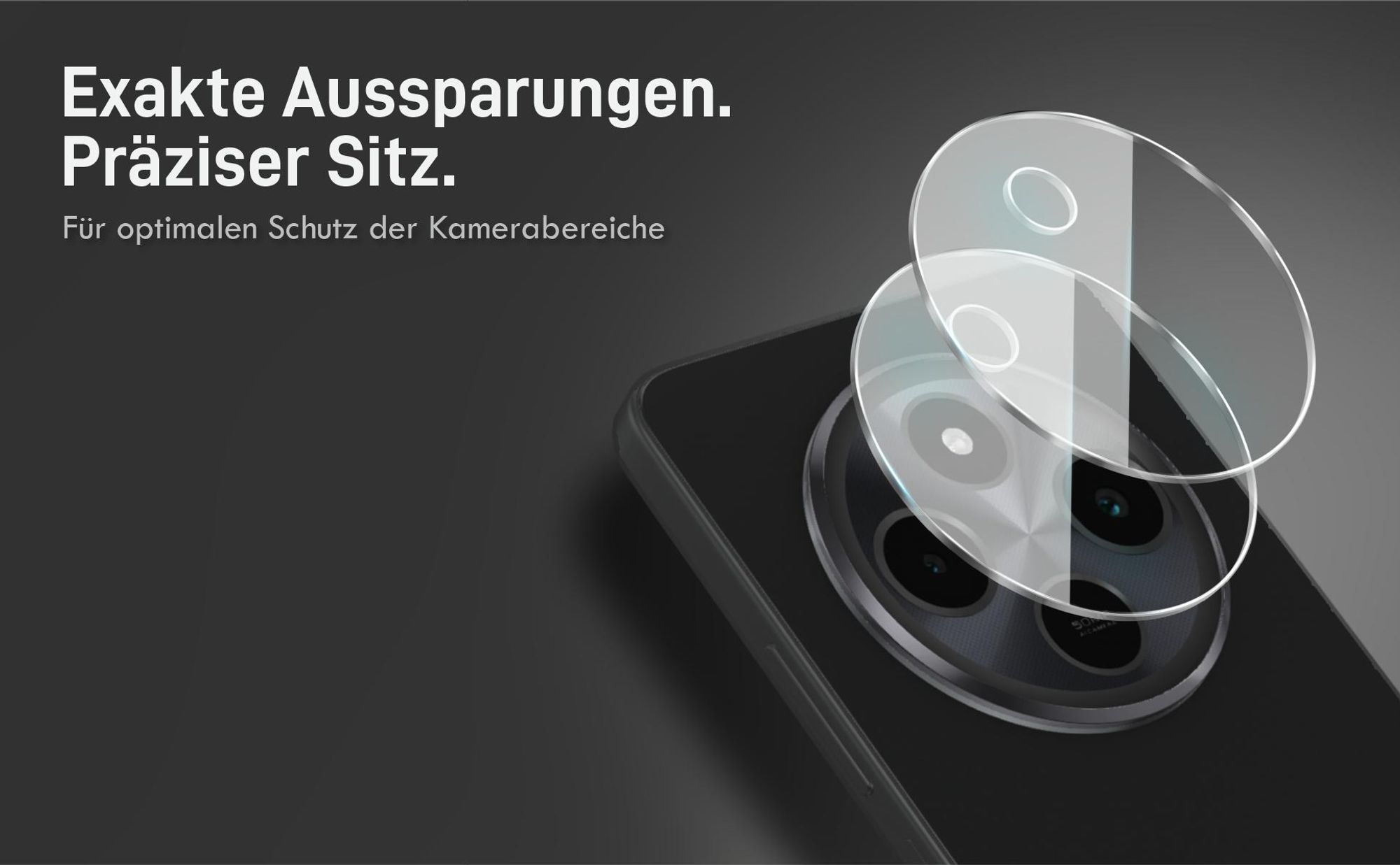 Viererpack Kamera und Displaygläser - Resistent gegen Fingerabdrücke