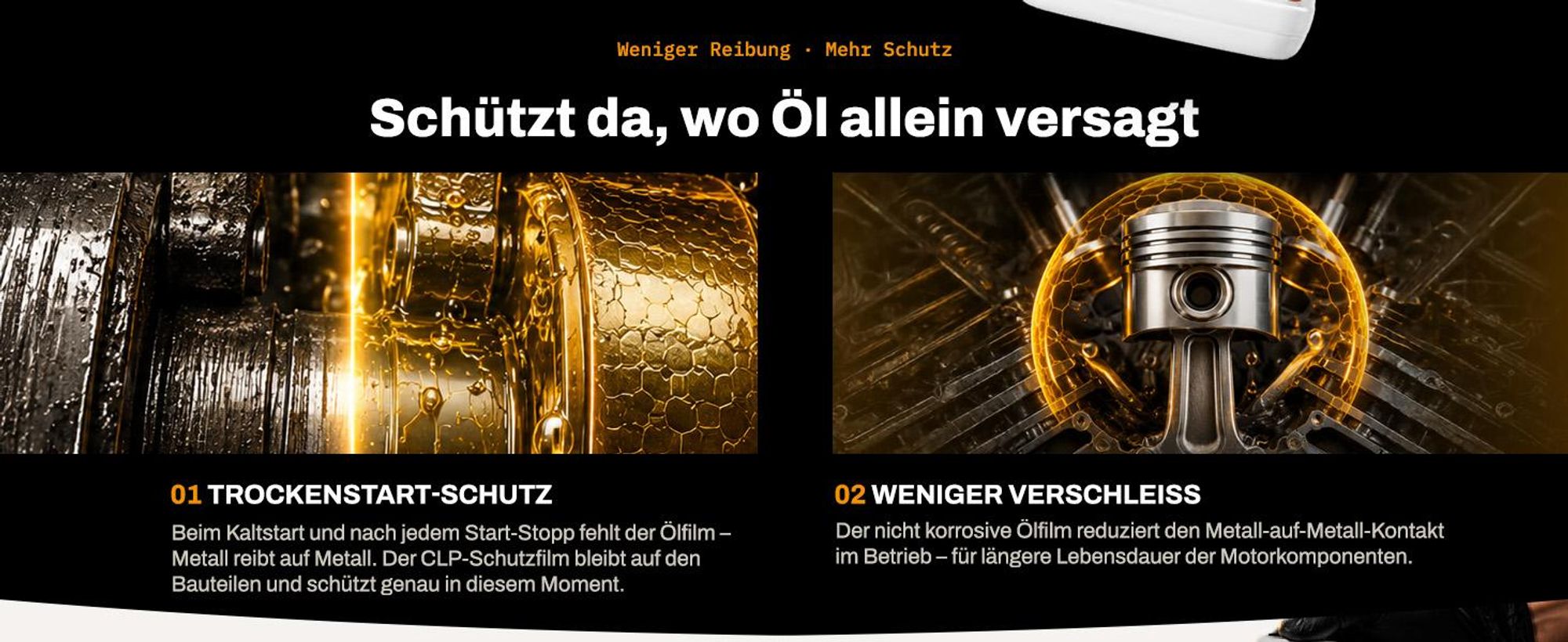 Metal Guard ENGINE Motoröl Additiv 1000 ml Diesel Benzin LPG Turbo DPF Start-Stopp Reibungsschutz Motorschutz Ölzusatz für PKW LKW