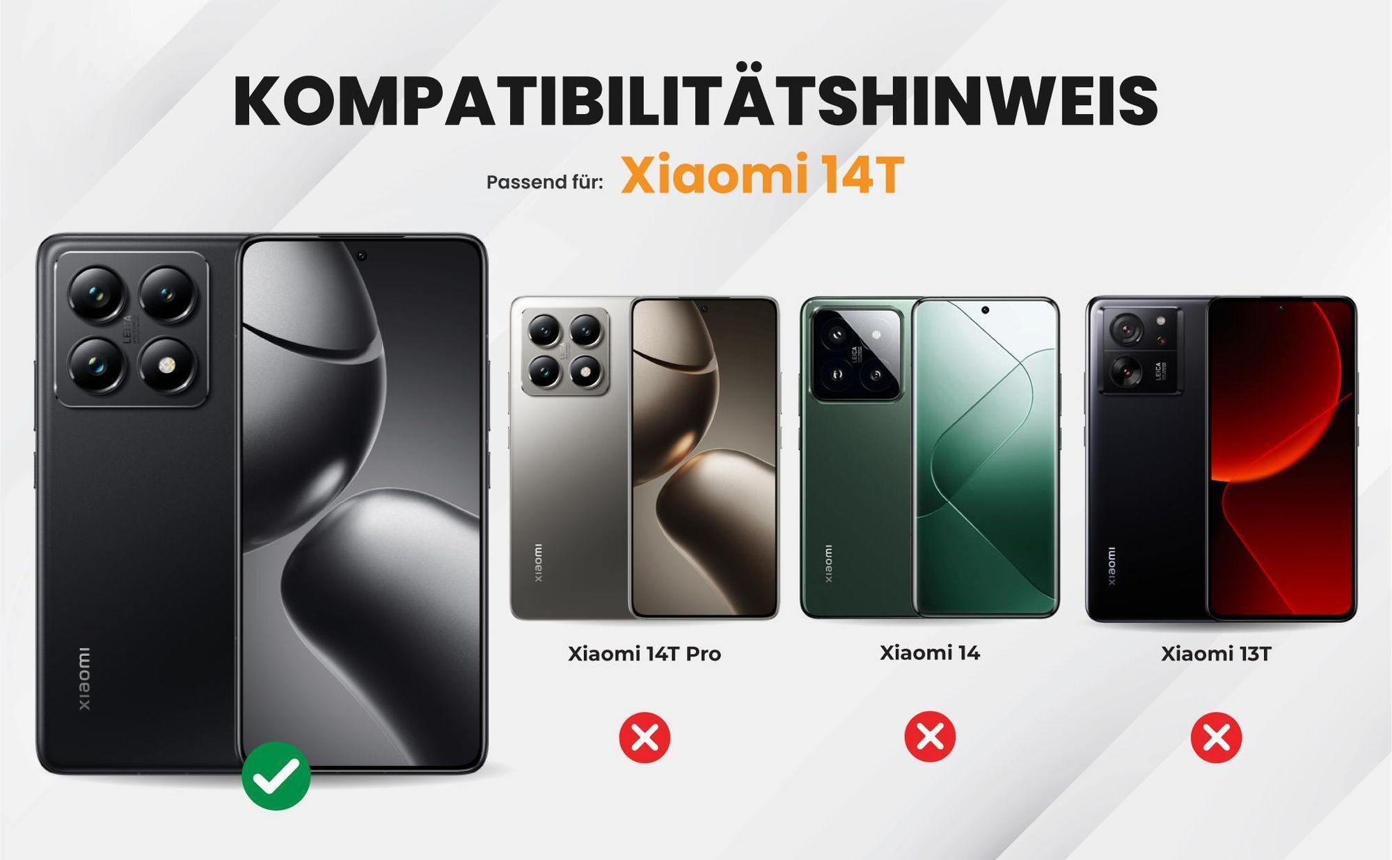 Kompatibilitätshinweise Hülle für Xiaomi 14T