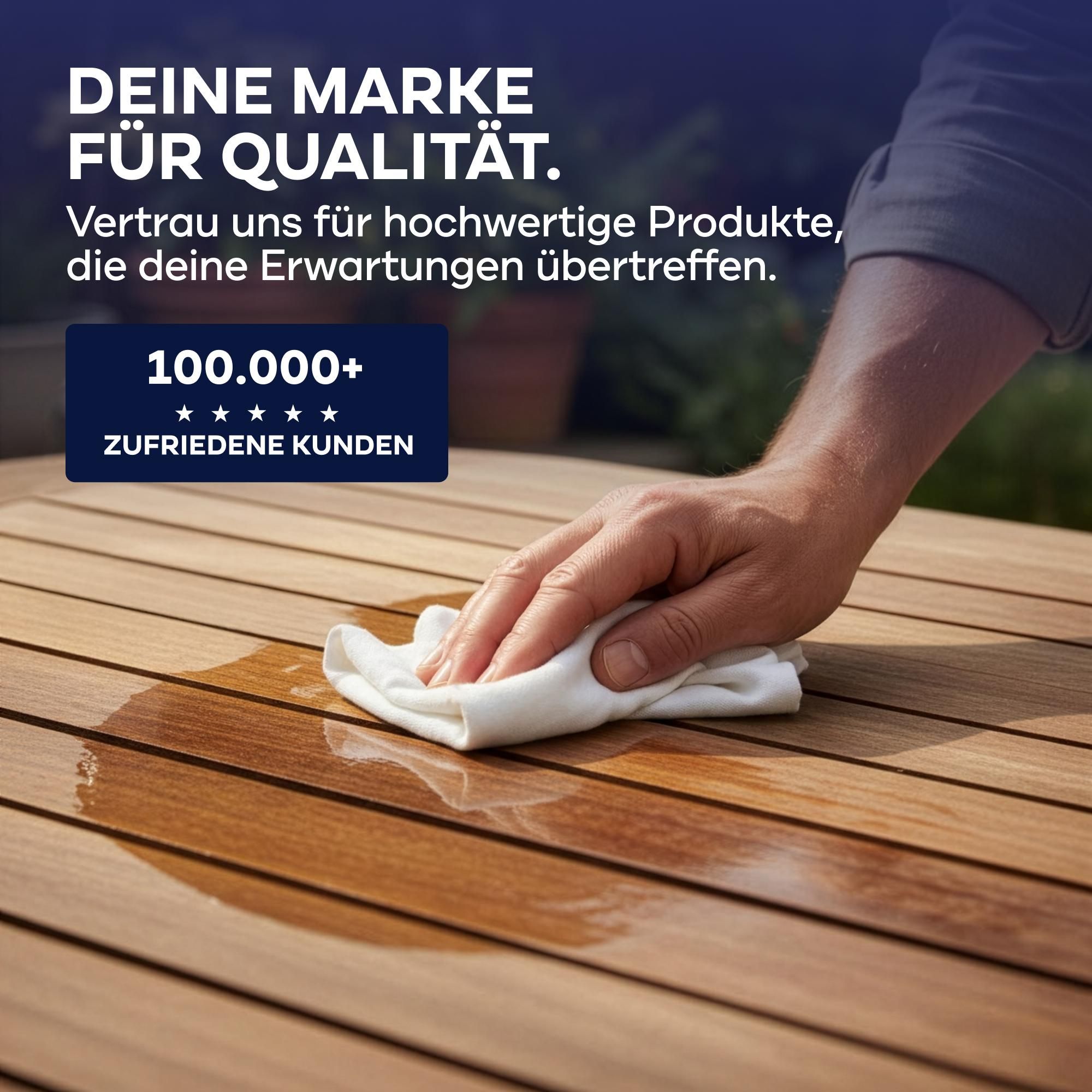 Plid Holzöl Teak 2 l, Pflegeöl für Hartholz-Gartenmöbel