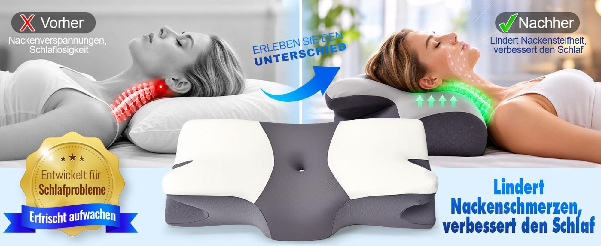 FÜR ALLE SCHLAFPOSITIONEN