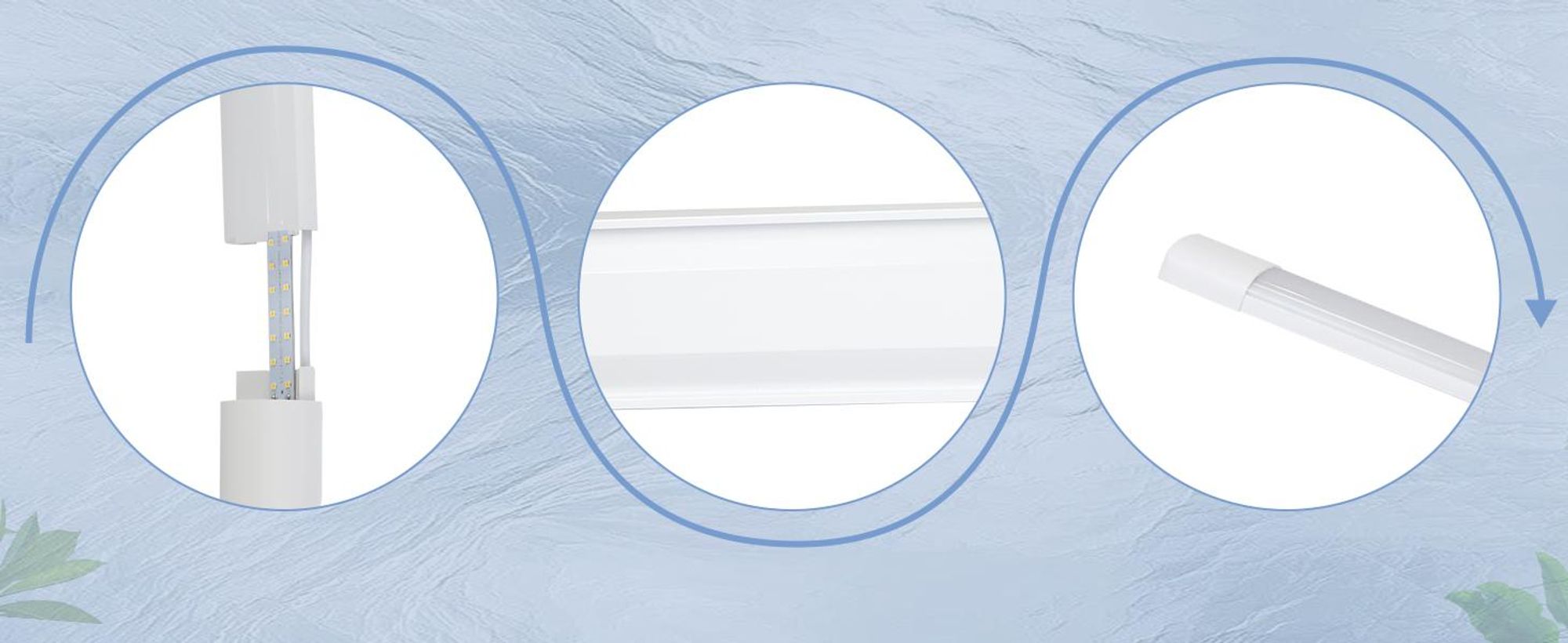 ZMH LED Deckenleuchte 120CM Deckenlampe 36W Werkstattlampe Kellerlampe Flach Neutralweiß 4000K Küchenlampe Energiesparen Röhre Abstrahlwinkel