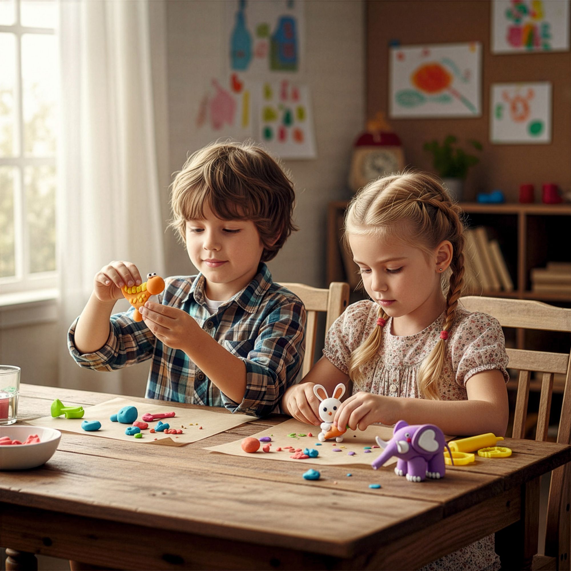 Magic Clay 36er Set, Magische Knete lufttrocknend & ultraleicht, Modelliermasse für Kinder inkl. 3 Spatel, Kreatives Spielzeug MINT, EVI KIDS MagicCla