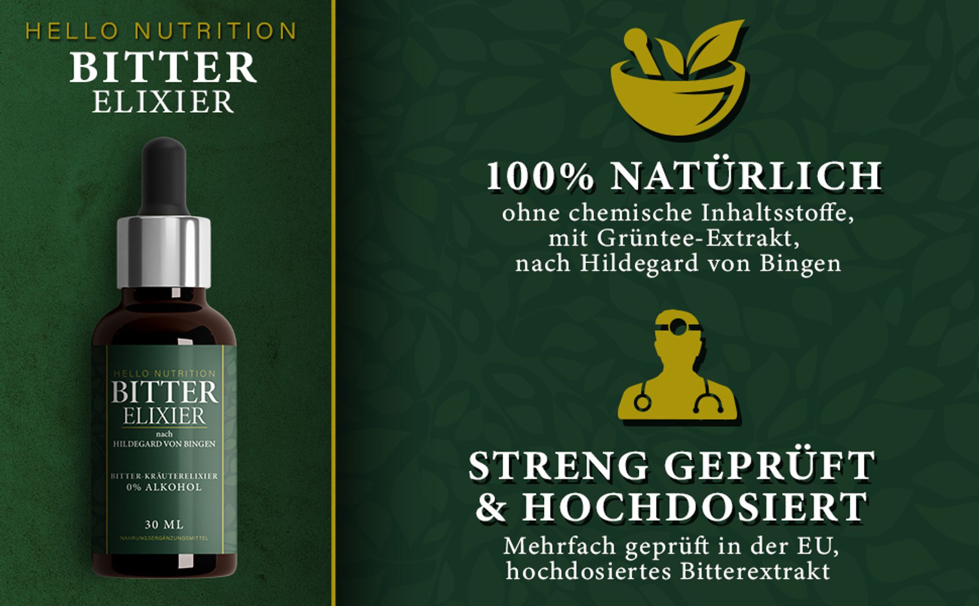 Hello Nutrition® | Bitter Elixier | Tropfen