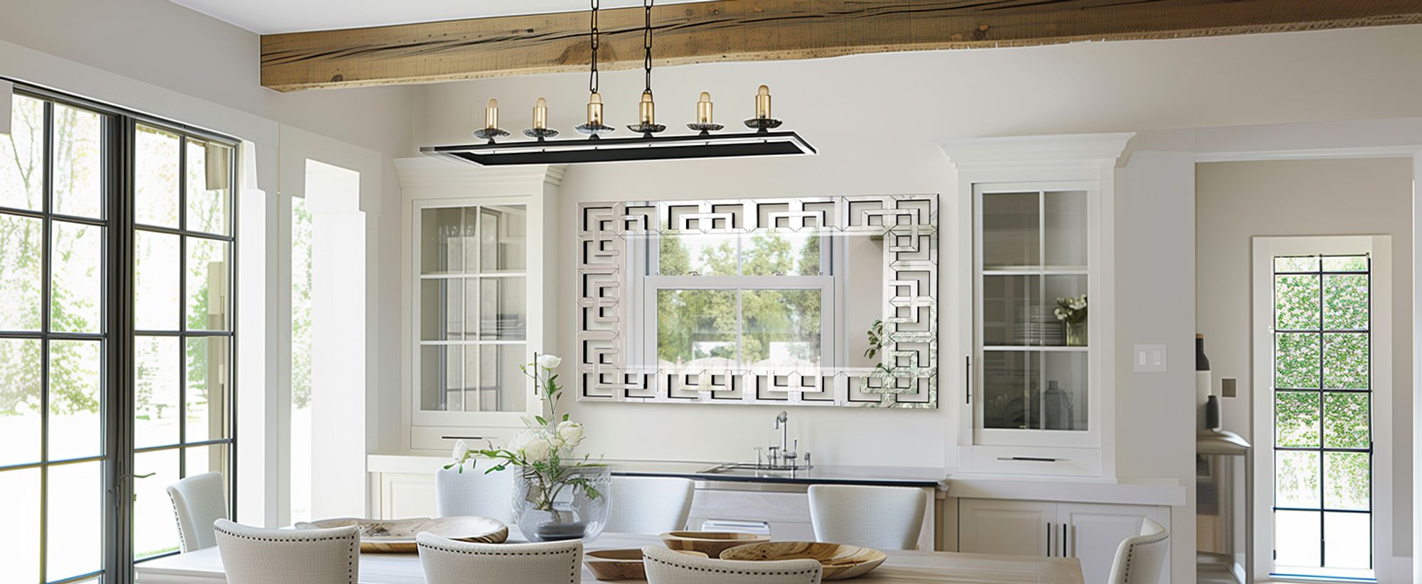 WISFOR Spiegel ARTLOGE, Wandspiegel Badspiegel Modern,Luxus Flurspiegel Dekospiegel, 120×70×1.9cm