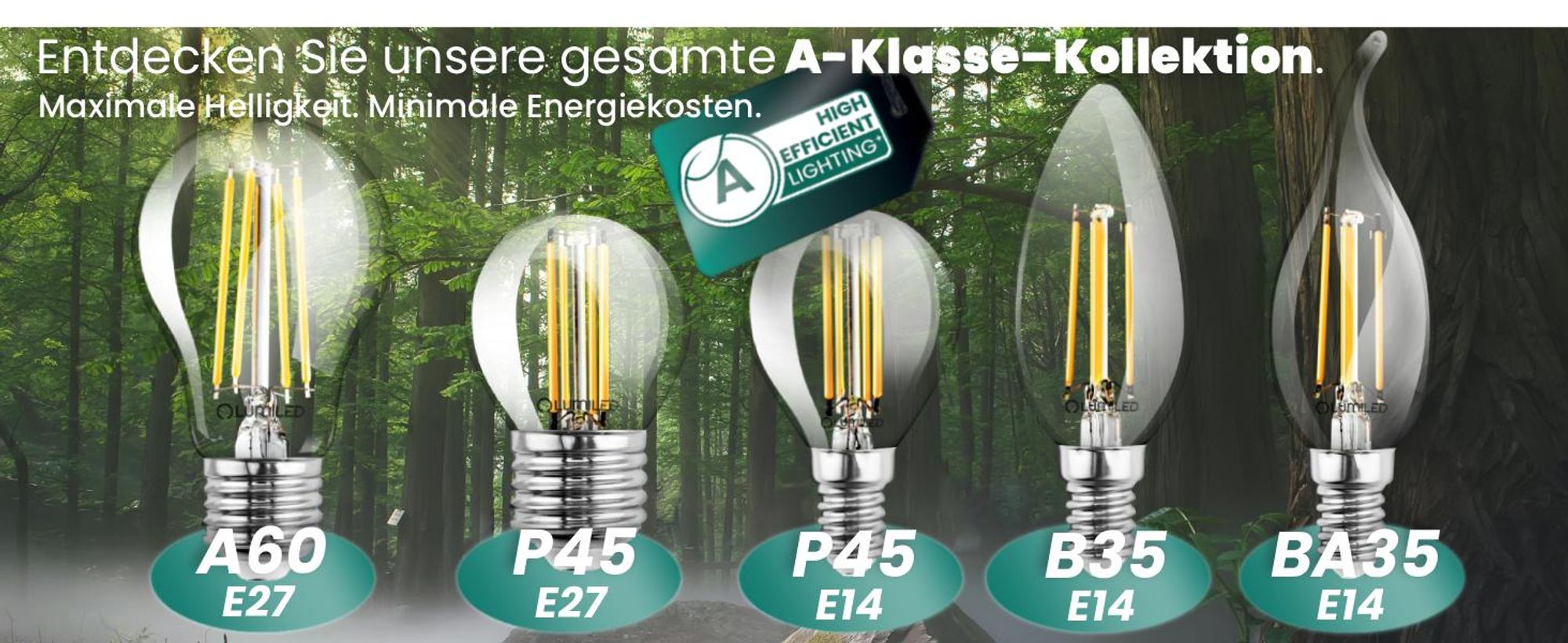 LUMILED 6er Set LED Lampe ultraeffizient A60 E27 4,9W 1055lm 2700K Filament Klar Glas 360° Ersatz für 75W Nicht Dimmbar Warmweiß für Wohnzimmer Schlafzimmer Büro Tropfenform