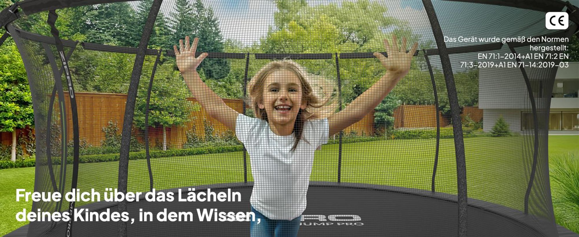 ZIPRO Trampolin Jump Pro Premium | 12FT Ø 374 cm | Gartentrampolin Kindertrampolin Komplett-Set inkl. Netz, Leiter & Randabdeckung, Outdoor, Grün