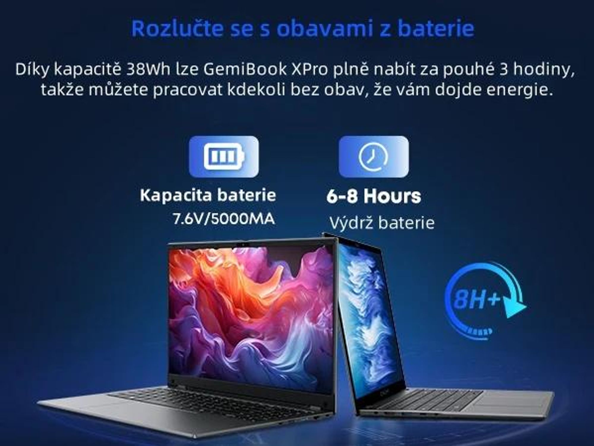 Notebook CHUWI GemiBook XPro - Procesorom Intel N100 Displej 14.1" Windows 11 8+256GB Batéria 5000mAh - Sivá