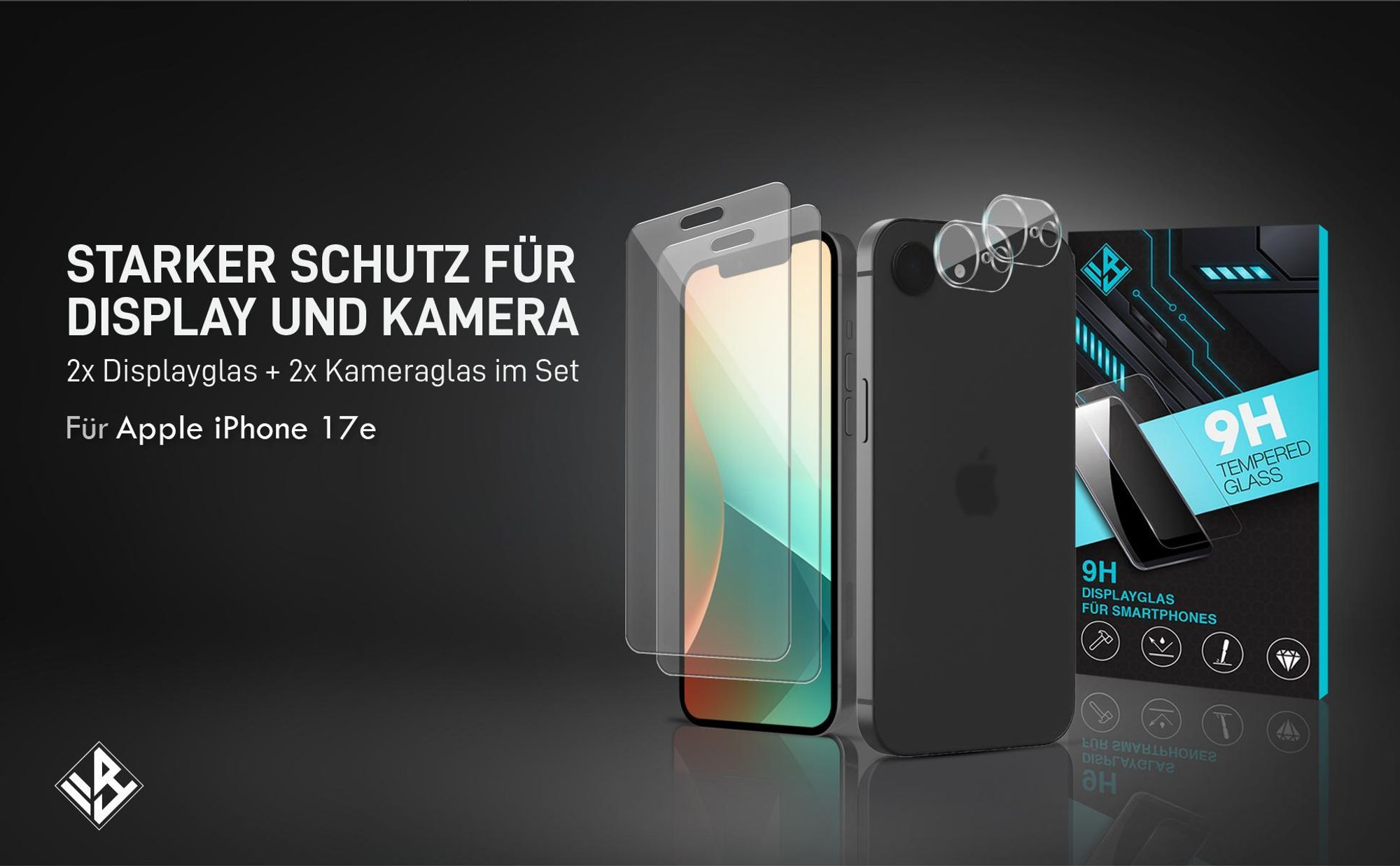 2er Set Kamera & Displayschutzglas für Apple iPhone 17e in 9H Härte