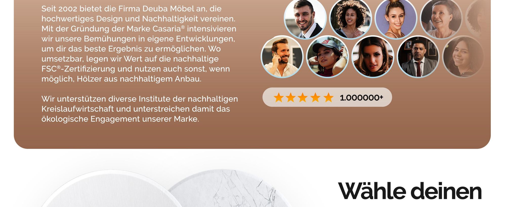 Klappbarer runder Stehtisch Ø 60cm, Höhe 110,5cm, weiß Holzoptik, rutschfeste Standfüße