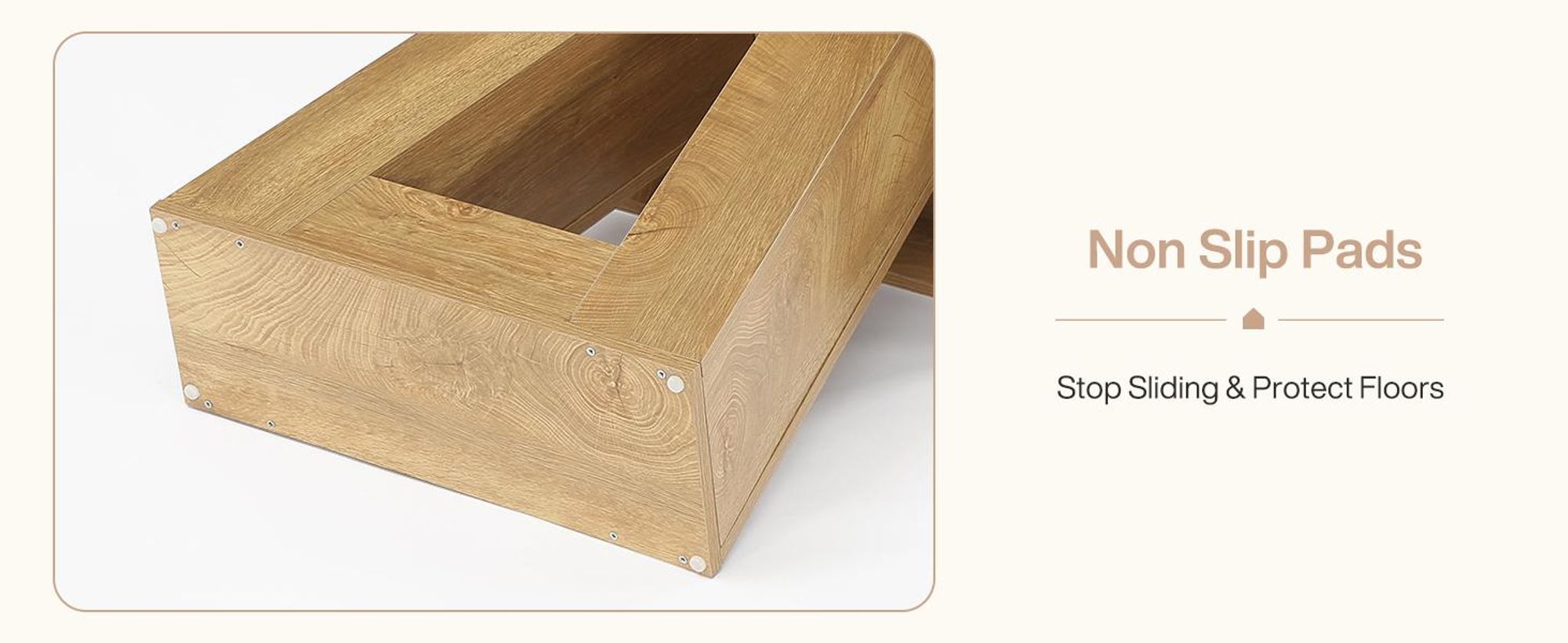 Tribesigns Nachttisch, moderner Nachttisch aus Holz, mit trapezförmigem Fuß, kleiner Nachttisch mit Holzmaserung für Wohnzimmer und Schlafzimmer