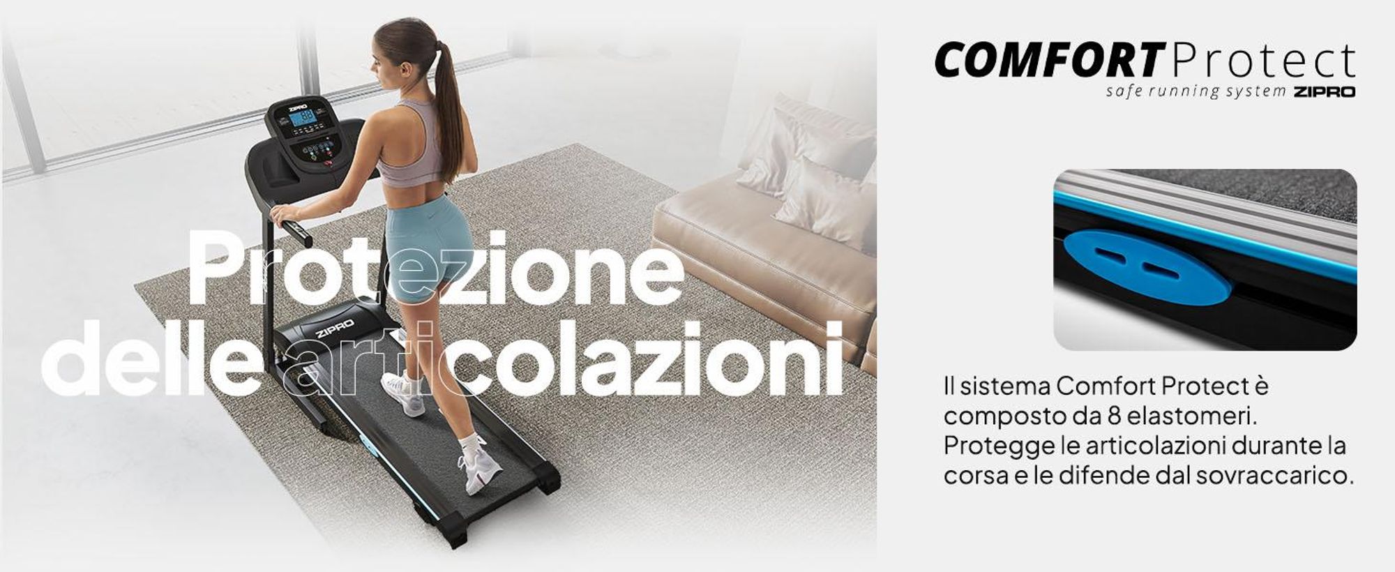 Zipro Tekno Electric - Macchina per il fitness da casa Pieghevole