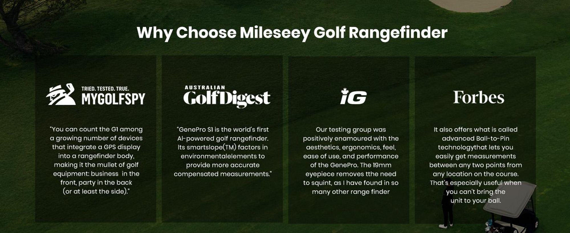 MiLESEEY GenePro G1 Télémètre de golf avec écran tactile GPS, 43 000 parcours, 1200m