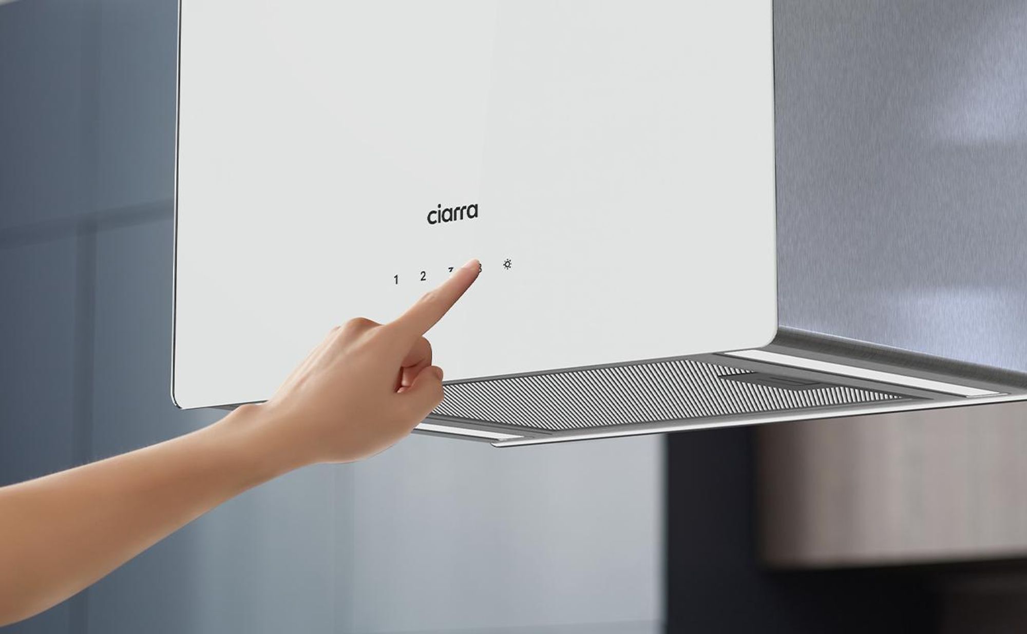 Hotte îlot CIARRA A+++ 700 m³/h Hotte aspirante suspendue WiFi App TouchVM4850S