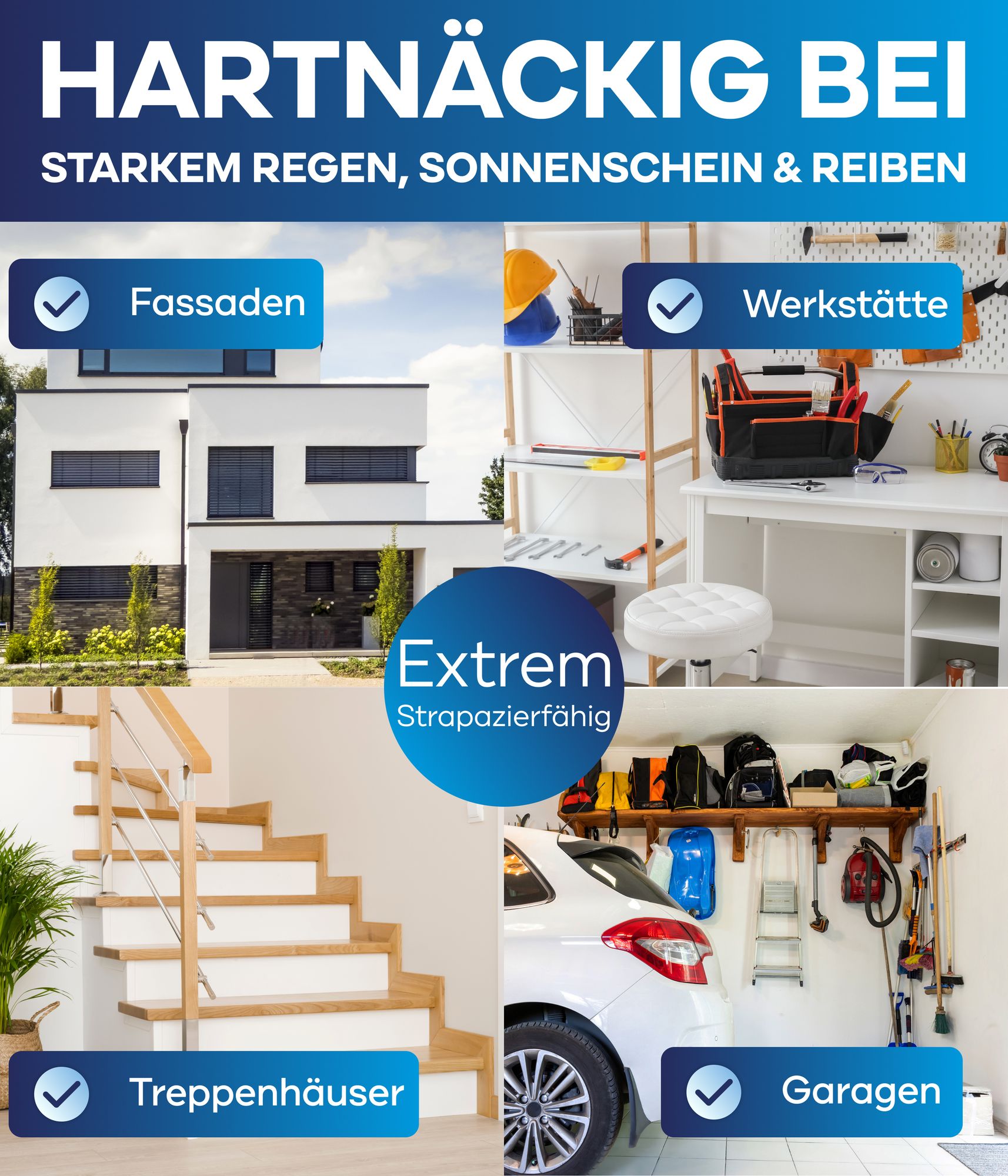 Plid Fassadenfarbe Weiß 2,5l , für ca. 30m² / Außenfarbe Fassadenwetter, Mauerfarbe, Hausfarbe Fassade