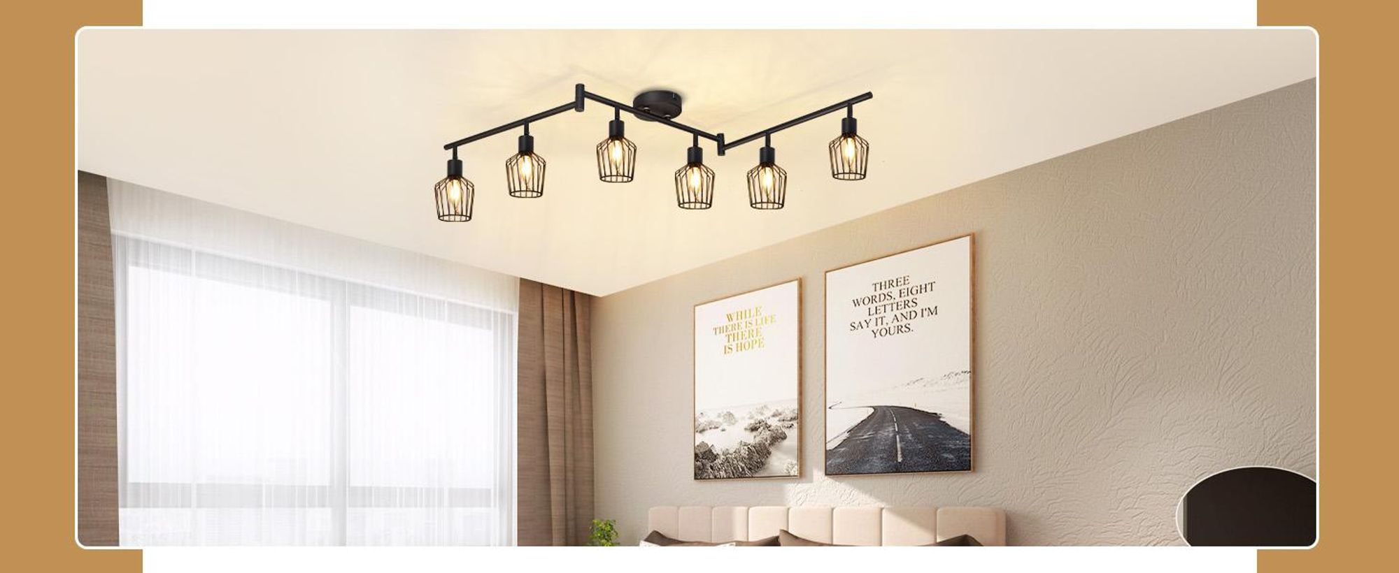 ZMH Lampy Sufitowe 6 Płomienny Spot Sufitowy Obrotowy Czarny E14 Spot Sufitowy Metalowy Retro Reflektor Sufitowy Vintage Reflektor Obrotowy 350° Lampa Korytarzowa