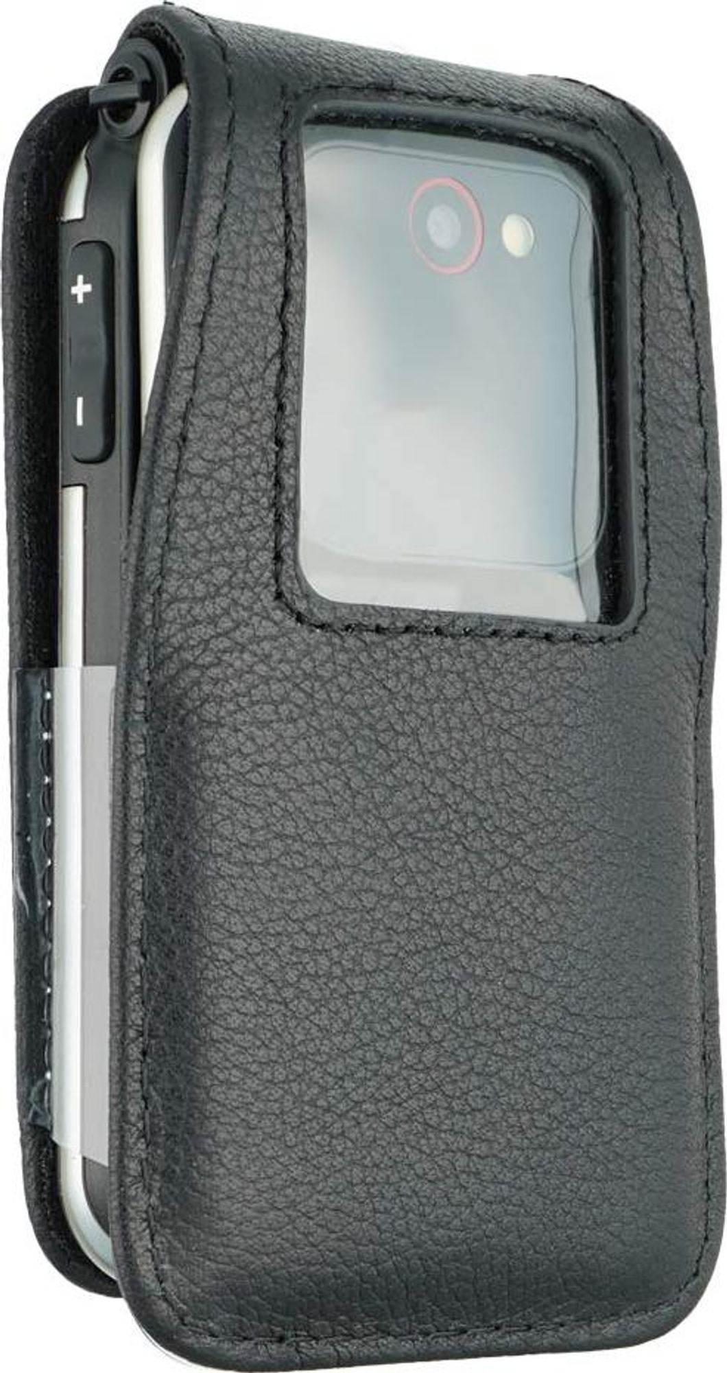 caseroxx Ledertasche mit Gürtelclip kompatibel mit Emporia Joy-LTE aus Echtleder, Tasche mit Gürtelclip und Sichtfenster  Bild 1