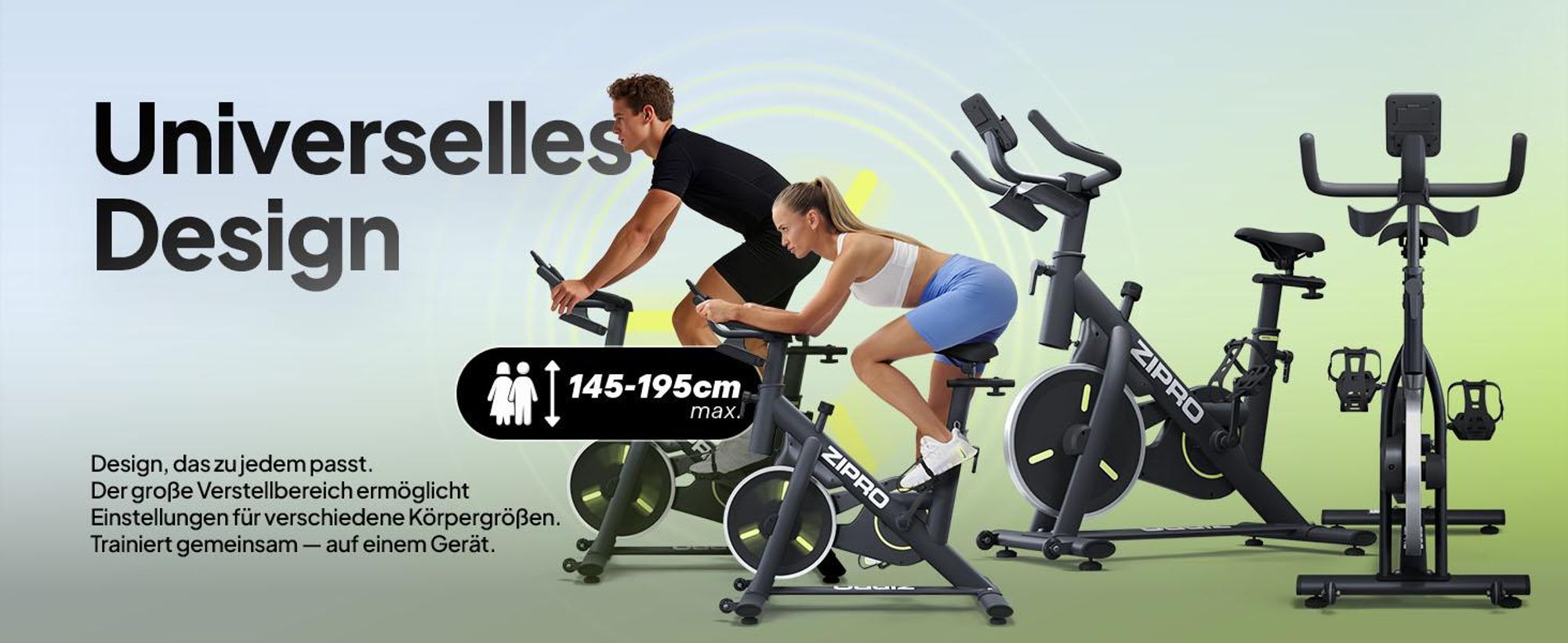 ZIPRO Heimtrainer Fahrrad Modo Bluetooth App Indoor Cycle Fitnessbike Hometrainer Bike leise Cardio Training Senioren 110 kg Trimmrad Kinomap
