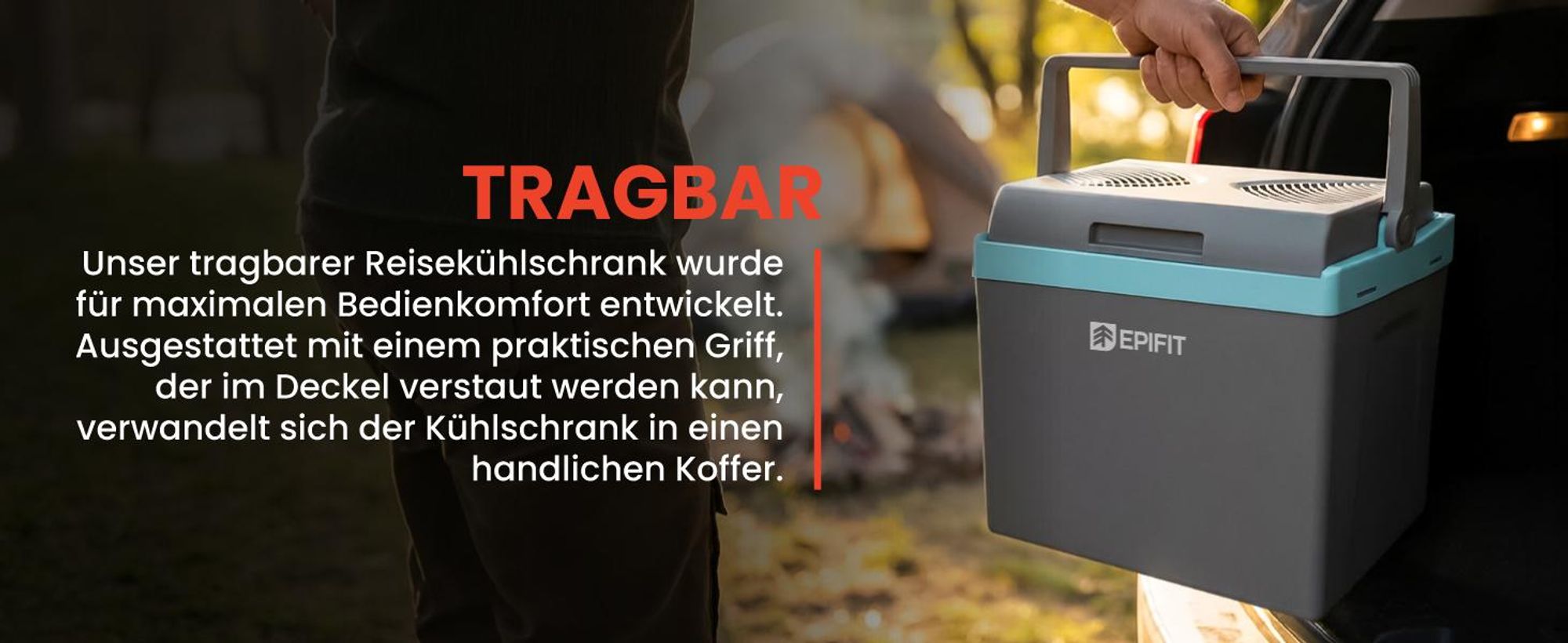 Mobiler Kühlschrank 25L mit Kühl- und Warmhaltefunktion bis 65°