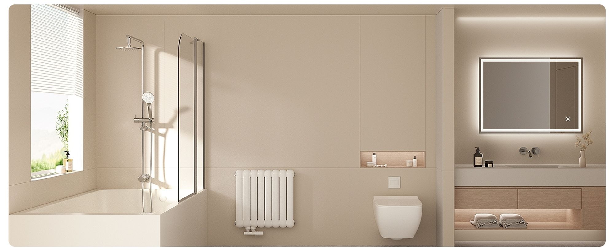 EMKE 100x140cm Badewanne Duschwand schwingen mit fester Verkleidung mit NANO einfach-Reinigung Beschichtung Faltwand 6mm Sicherheitsglas