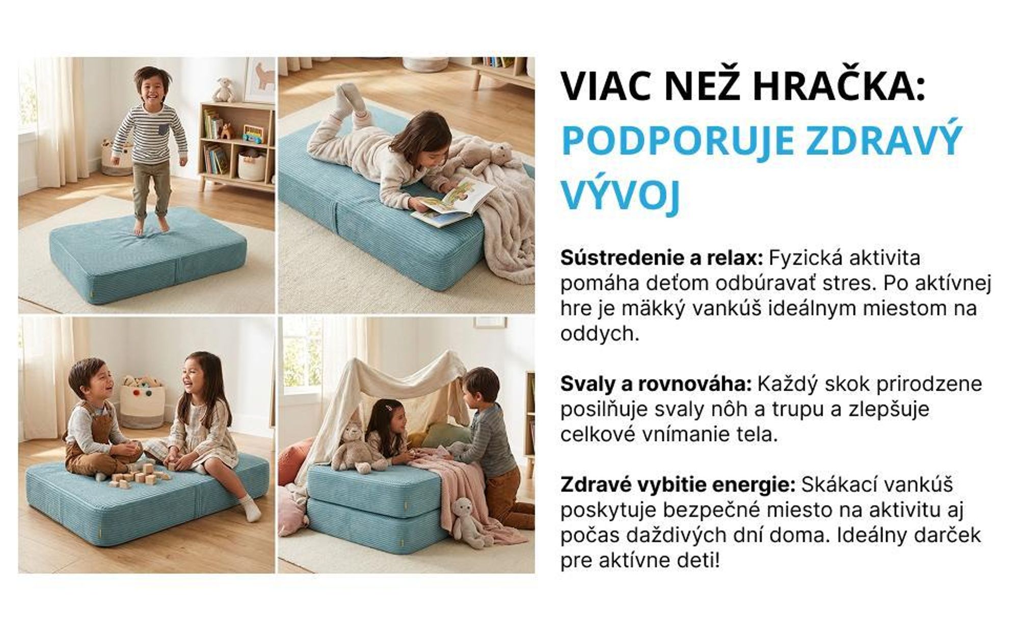 vankúš matrac detská trampolína domáca veľká skákanie poskakovanie trampolínová hracia