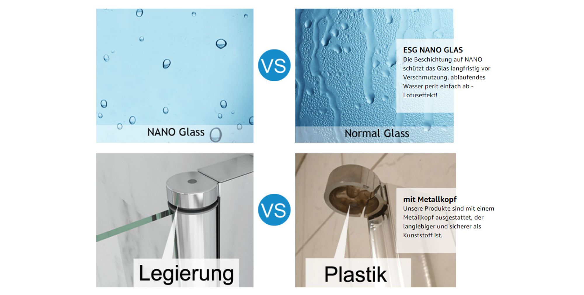 Duschkabine 70x75 cm Eckig Dusche Falttür 70 Seitenwand 75 Duschwand NANO Glas 185cm