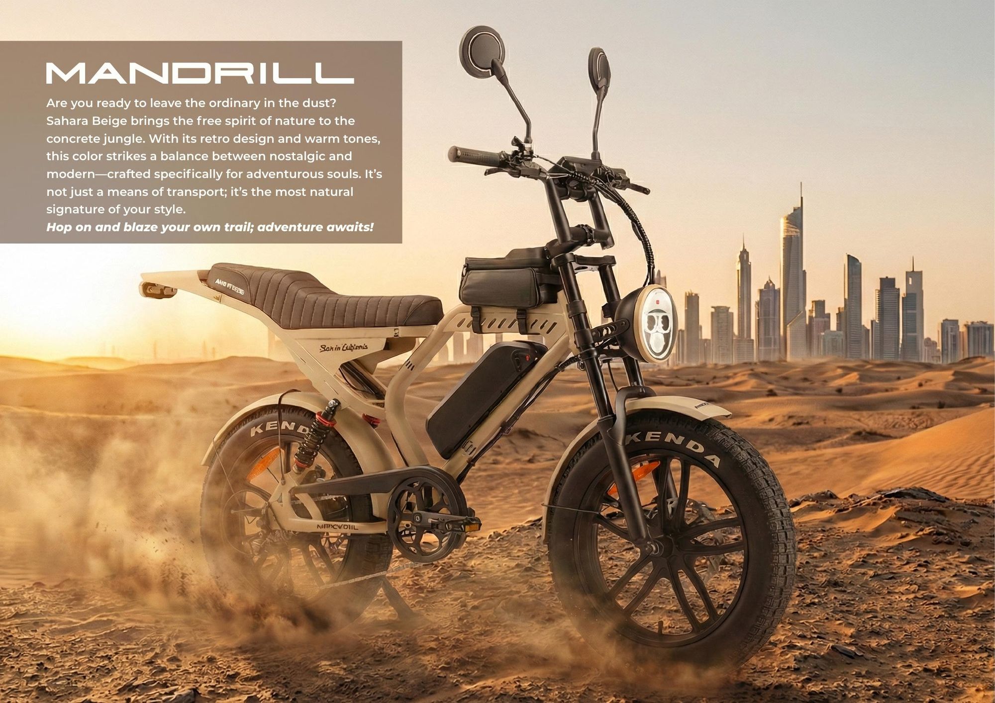 APE RYDER Mandrill E-Bike 20" Fatbike, 250W Motor, 48V 15Ah (70 km), Hydraulische Scheibenbremsen, Dual Suspension, Shimano 7-Gang, 25 km/h