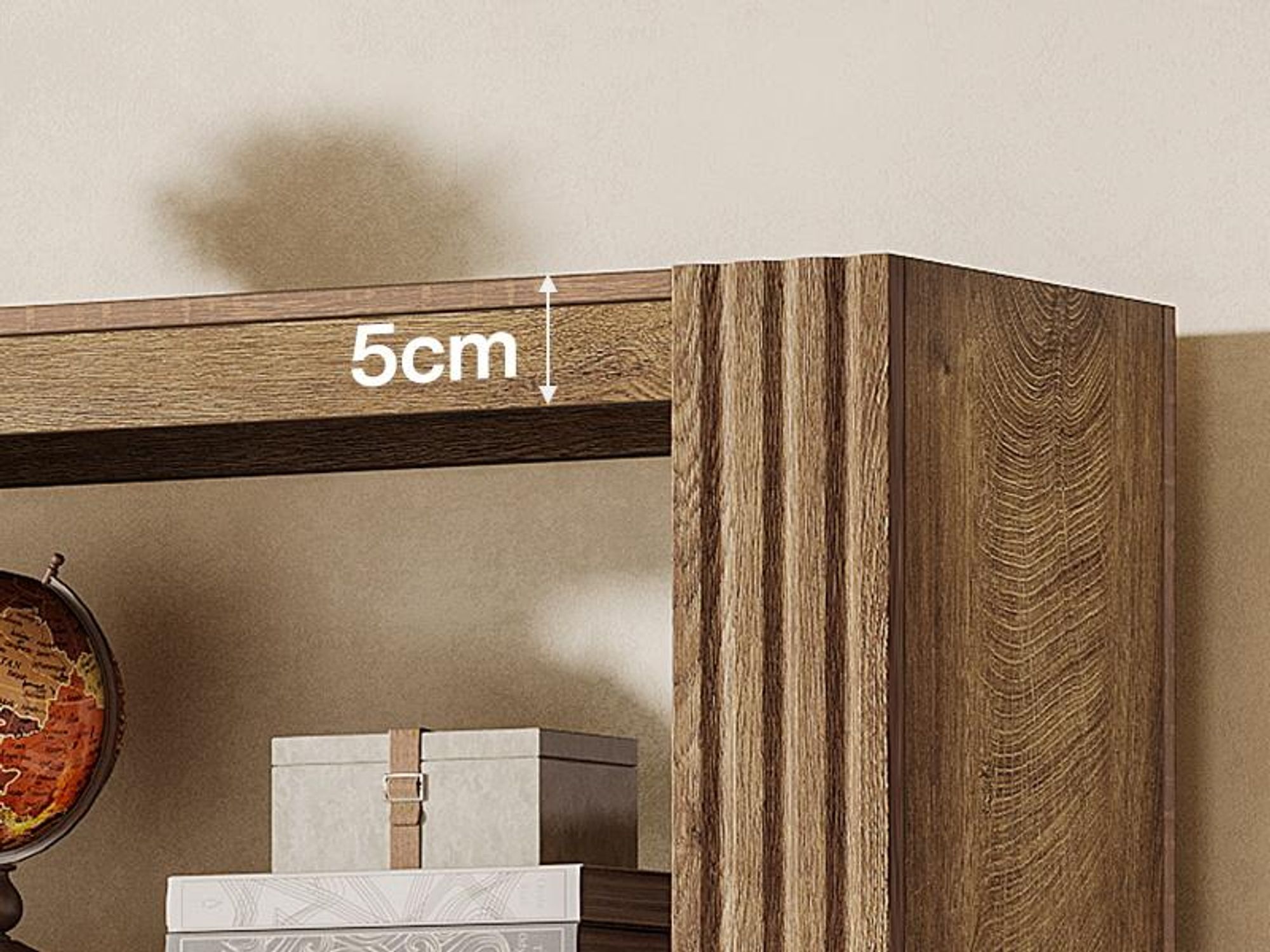 Tribesigns Bücherregal, 180 cm hohes Standregal mit 5 Ebenen, offene Ablagen, Regal für Büro, Wohnzimmer, Schlafzimmer, Arbeitszimmer, rustikales Brau