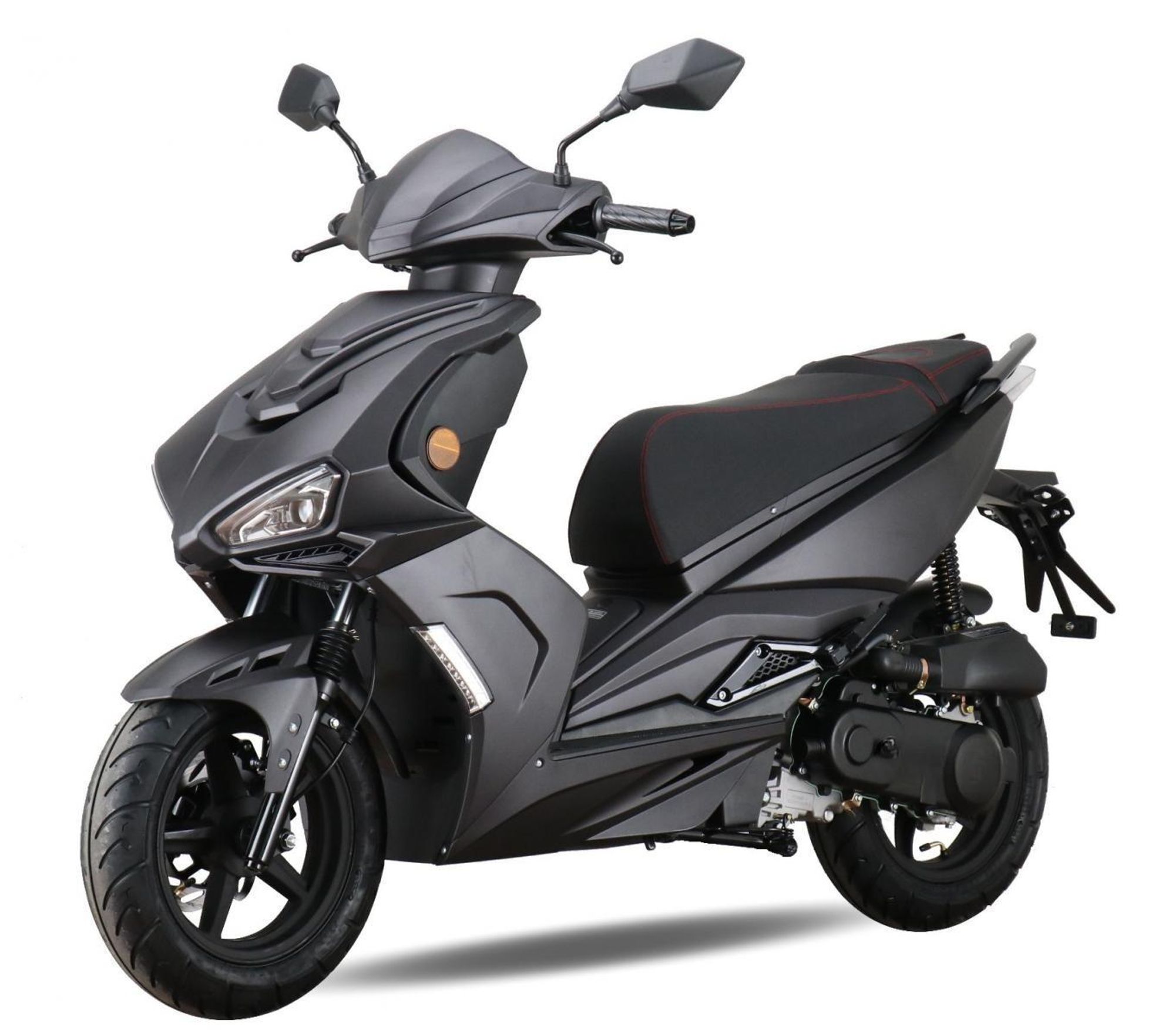 Motorroller Striker 50ccm 25 km/h Euro 5, LED - mattschwarz GT Union