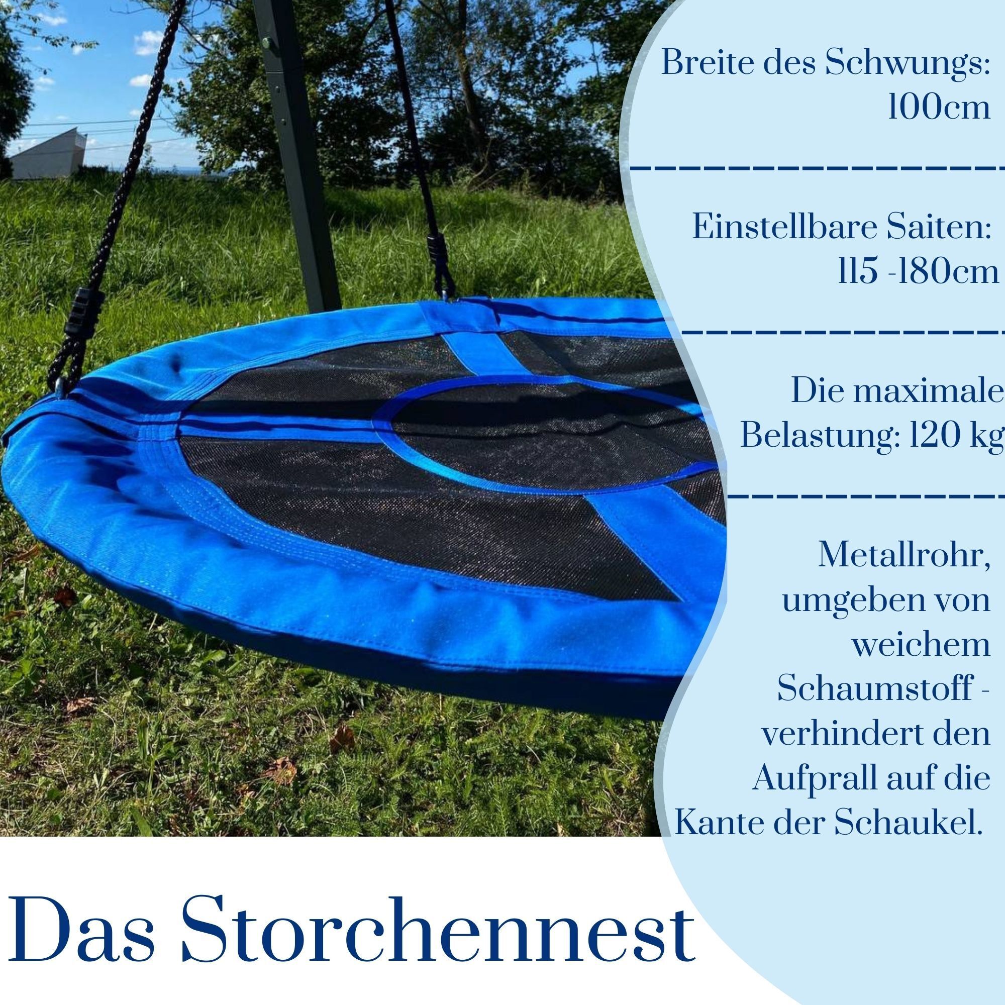 Potenza Kinderschaukel mit Nestschaukel und Schaukel-Sitz Verzinktes Schaukelgestell Doppelschaukel für Kinder und Hängematte Garten 250x207 cm I Rot