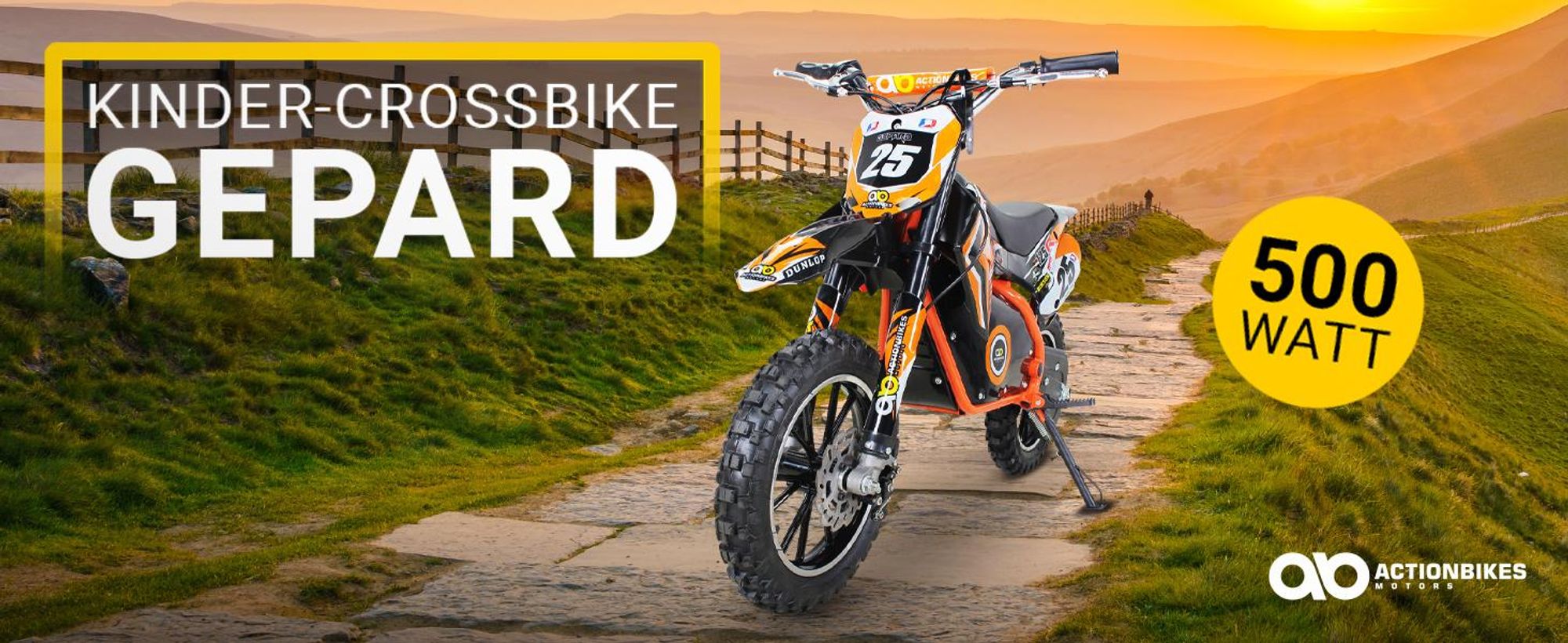 Actionbikes Motors Kinder Mini Enduro Elektro Crossbike | 500 Watt - Bis 24 km/h - Motocross - Pocketbike - Cross Bike - Motorrad - Dirt Bike (Rot)