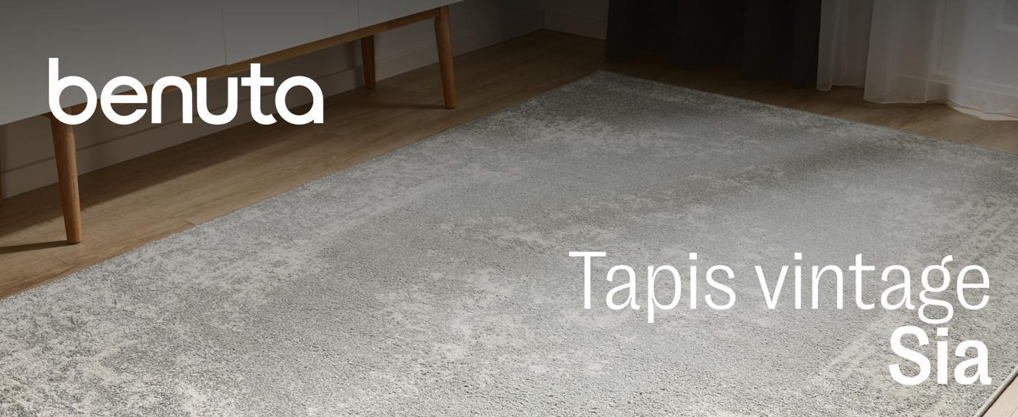 benuta tapis vintage salon Sia Taupe 200x300 cm tapis de salon chambre doux oriental rectangulaire
