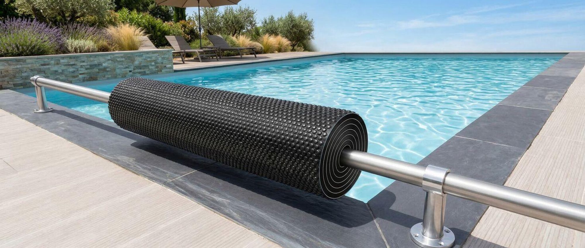 tectake® Pool-Solarfolie rechteckig und selbstschwimmend 500 x 1000 cm