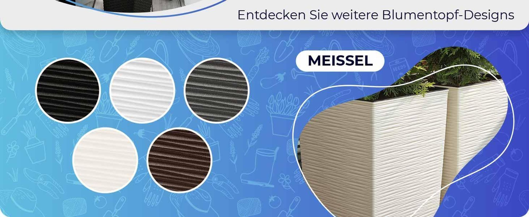 KADAX Blumentopf Set, Blumenkübel aus Kunststoff "Tuluza", Innen- und Außenbereich, Creme, 3er Set