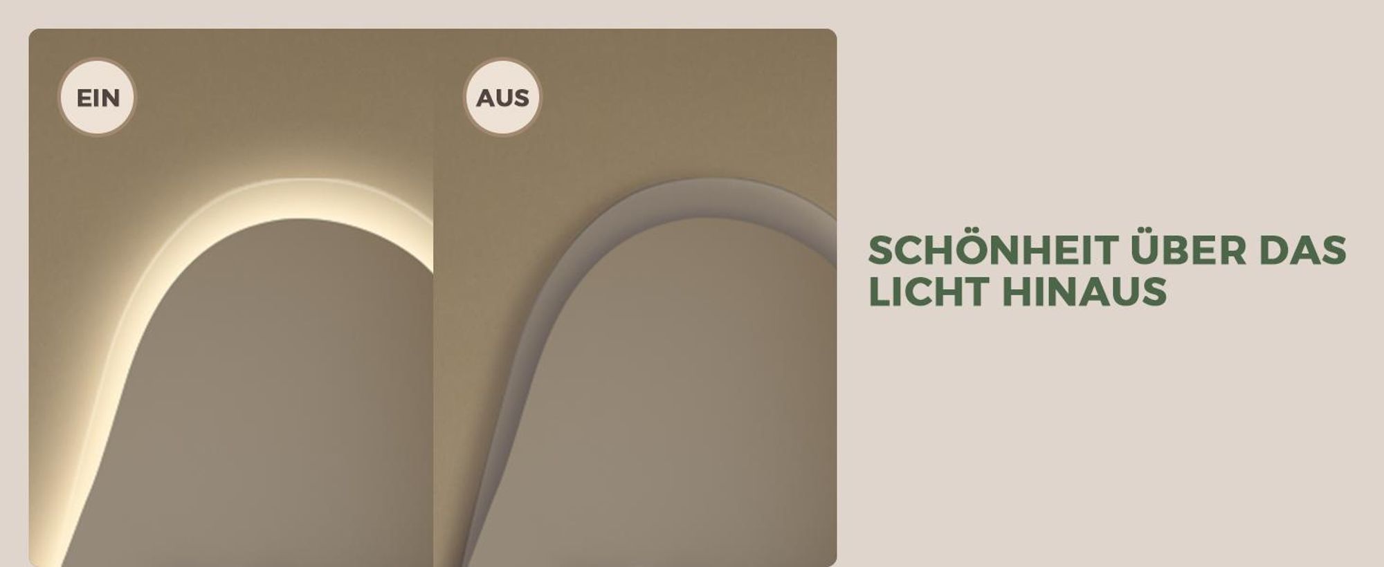 S'AFIELINA Badspiegel mit Beleuchtung 48 × 72 cm, rahmenlos, asymmetrisch,3 Lichtfarben, dimmbar, Antibeschlag und Memory-Funktion