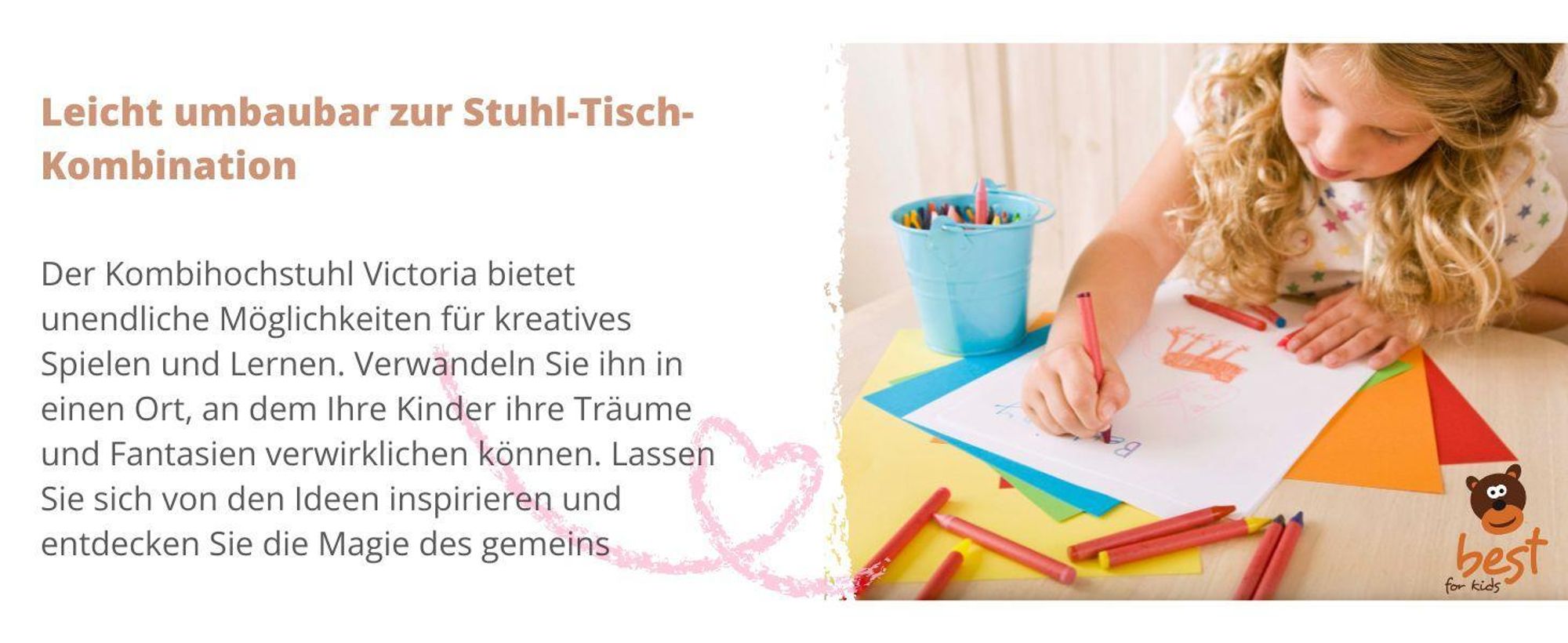 4myBaby GmbH Kombihochstuhl | Leicht Umbaubar kinder Stuhl Tisch | Hochstuhl Holz | Ideal als Esstisch Stuhl | Holzhochstuhl | Portabel und Schnell Zusammenbaubar Baby Hochstuhl Tisch