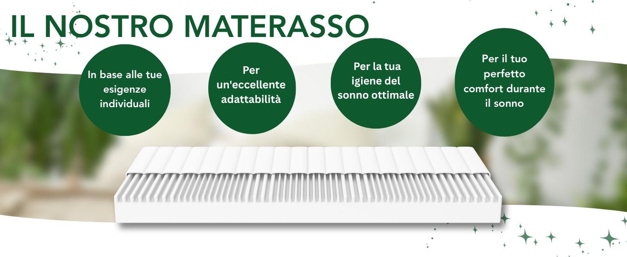 Materasso ergonomico a 7 zone in schiuma fredda | 80 x 200 cm | 11 cm | H3 e H4 | DREAMSTAR Easy Flex
