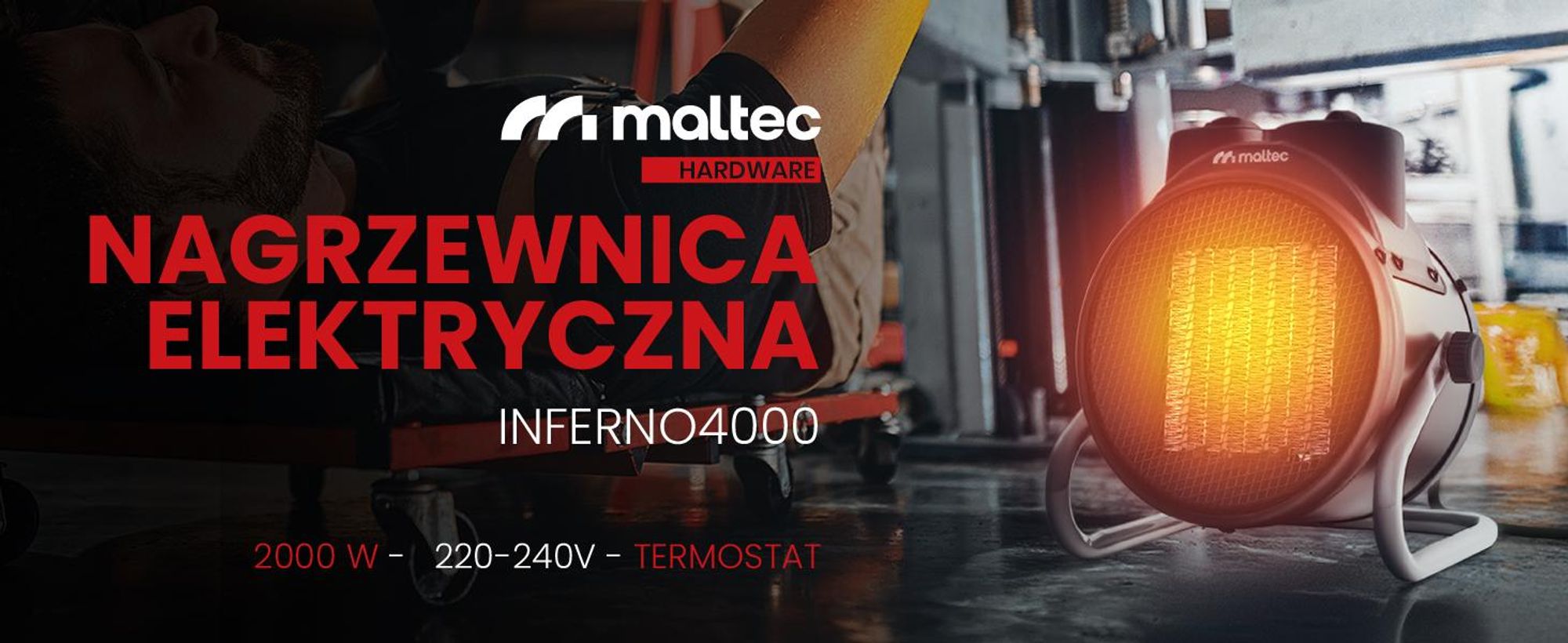 Nagrzewnica elektryczna promiennik z termowentylatorem
