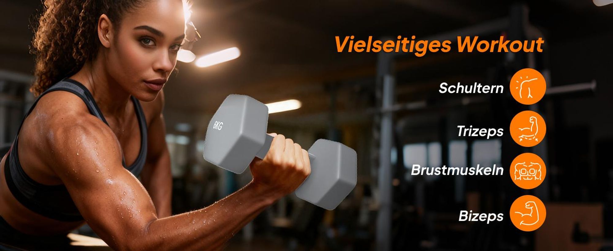 SPORTNOW Hanteln 2er Set Kurzhanteln 2x6kg Hantelset Dumbbells für Krafttraining