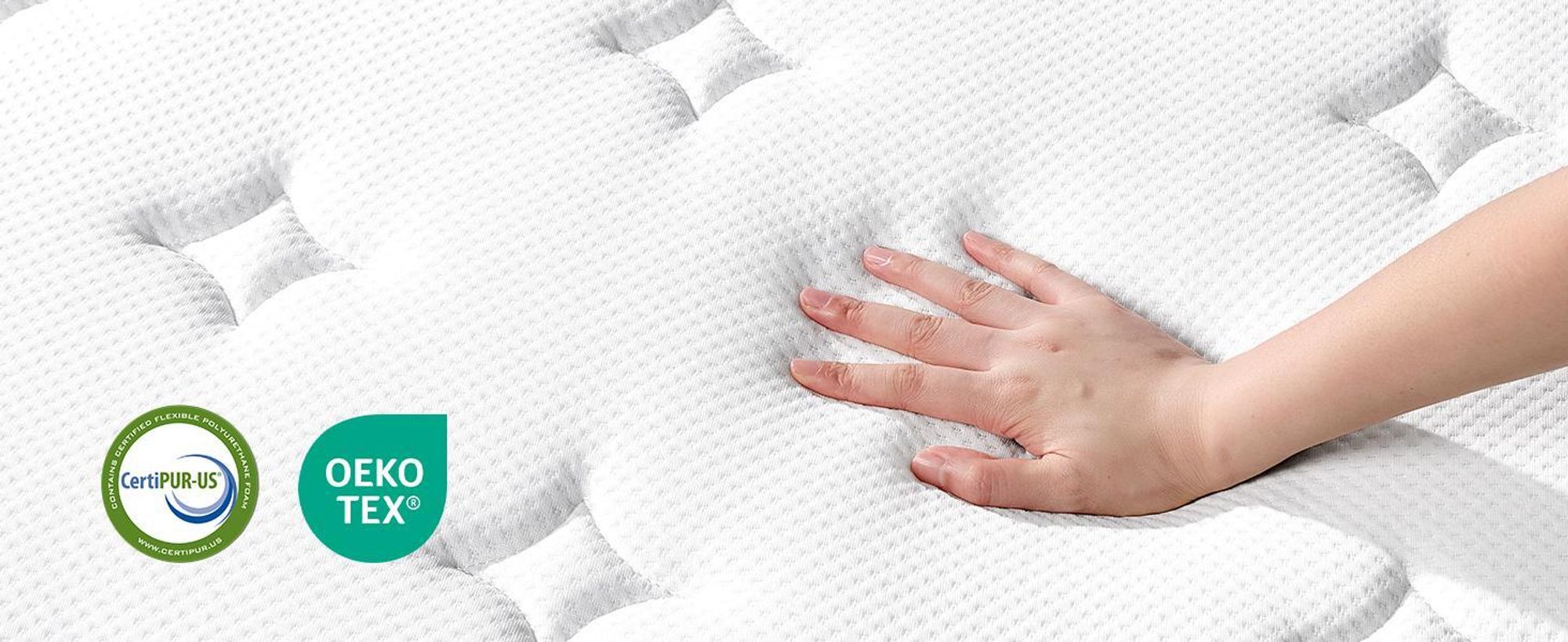 VASAGLE Federkernmatratze 90 x 200 x 20 cm, Gel-Memory-Schaum, mittelfest, 7-Zonen, Schlafzimmer, atmungsaktiv, blau