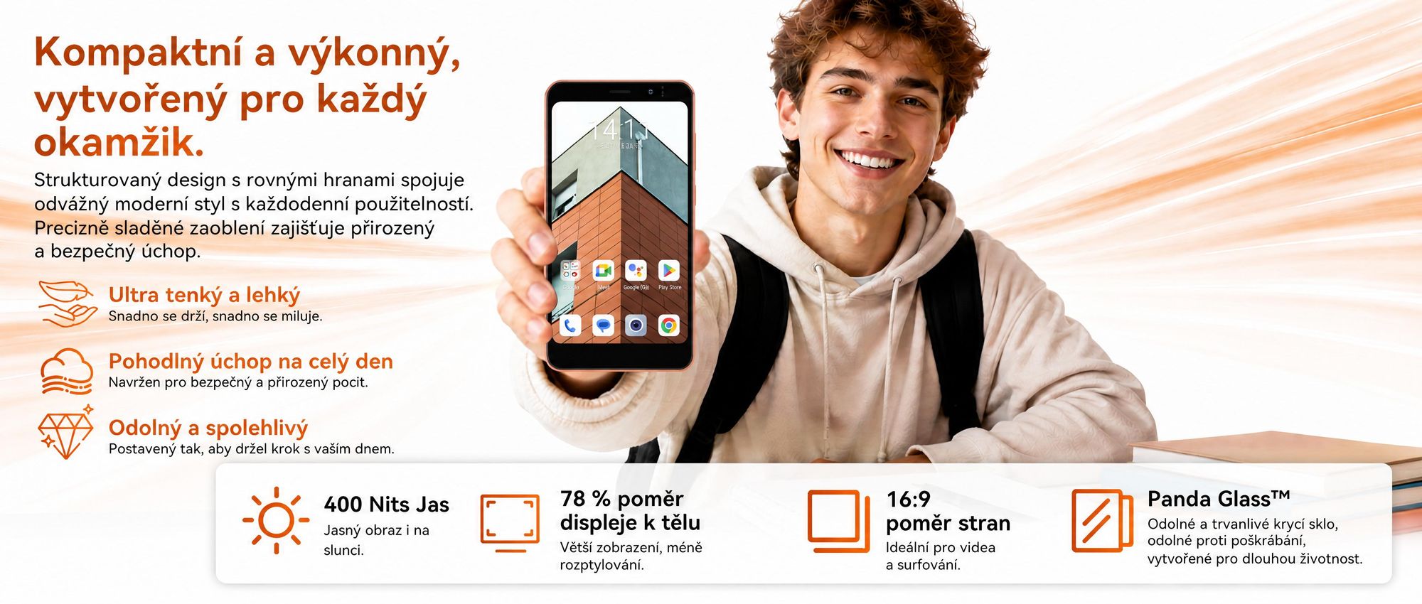 Blackview OSCAL Tiger 12 Android mobilní telefon bez smlouvy, 6,78" smartphone 8GB+128GB (rozšiřitelný), 64MP fotoaparát/5000 mAh/4G dual SIM/otisk prstu, šedý