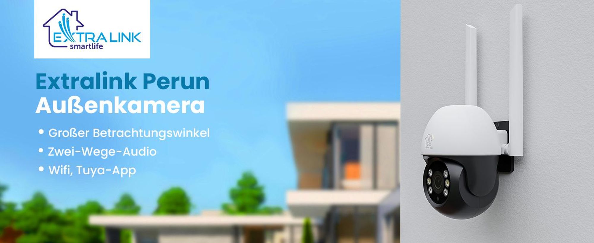 Extralink Perun PTZ WLAN Überwachungskamera Außen Nachtsicht